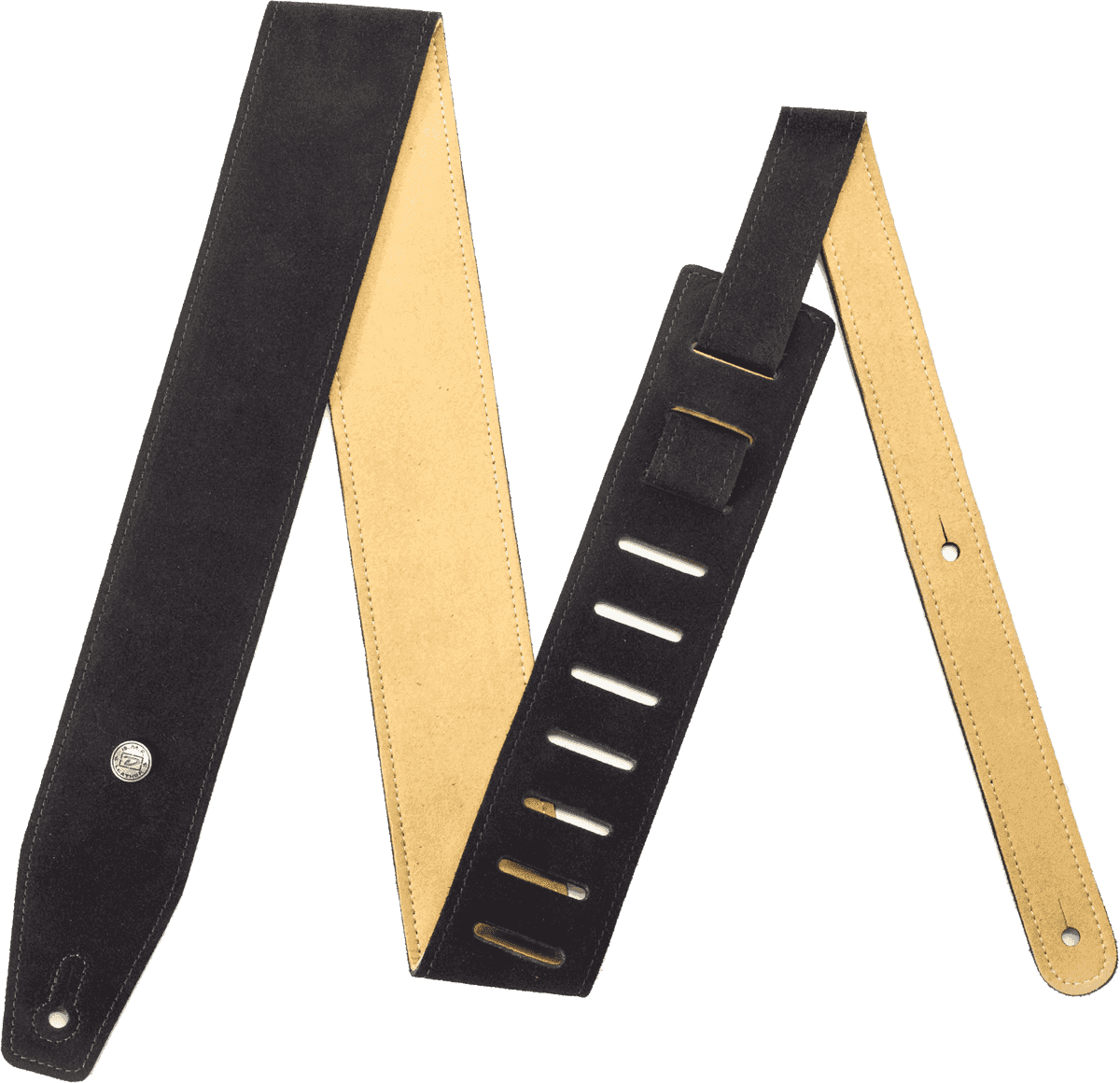 BMF Suede Strap Ebony 2,5" - Gitarrengurt