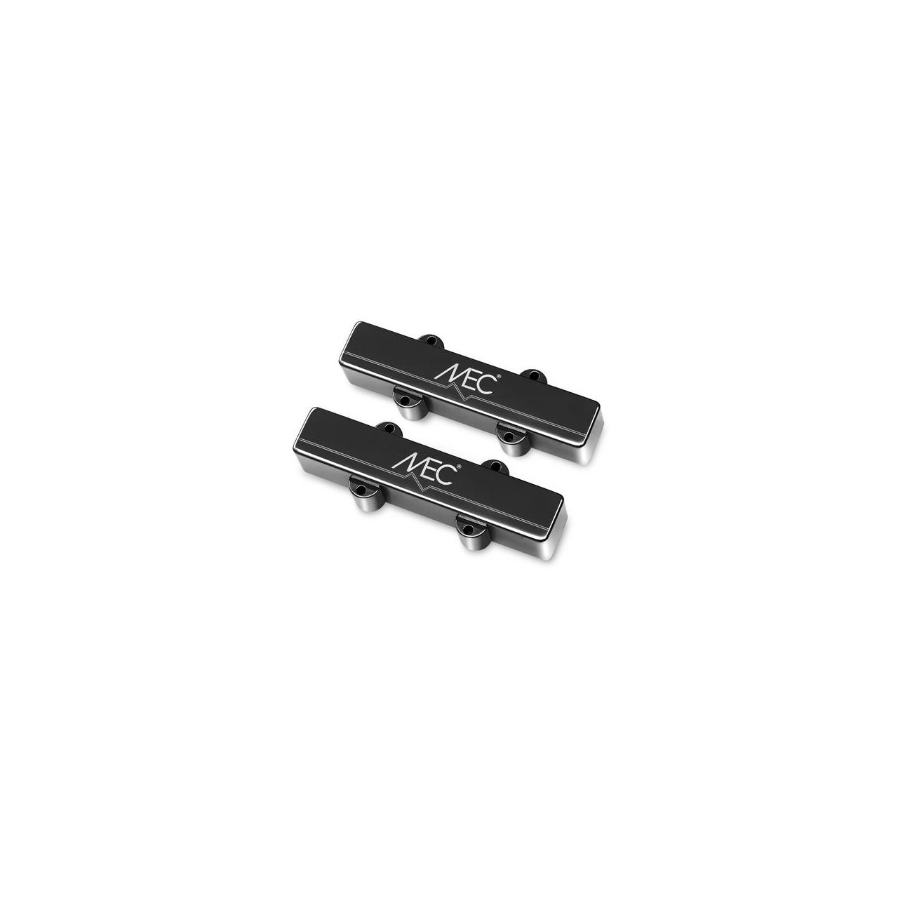 Active Metal Cover J-Bass Pickup Set, 5-String - Black Chrome