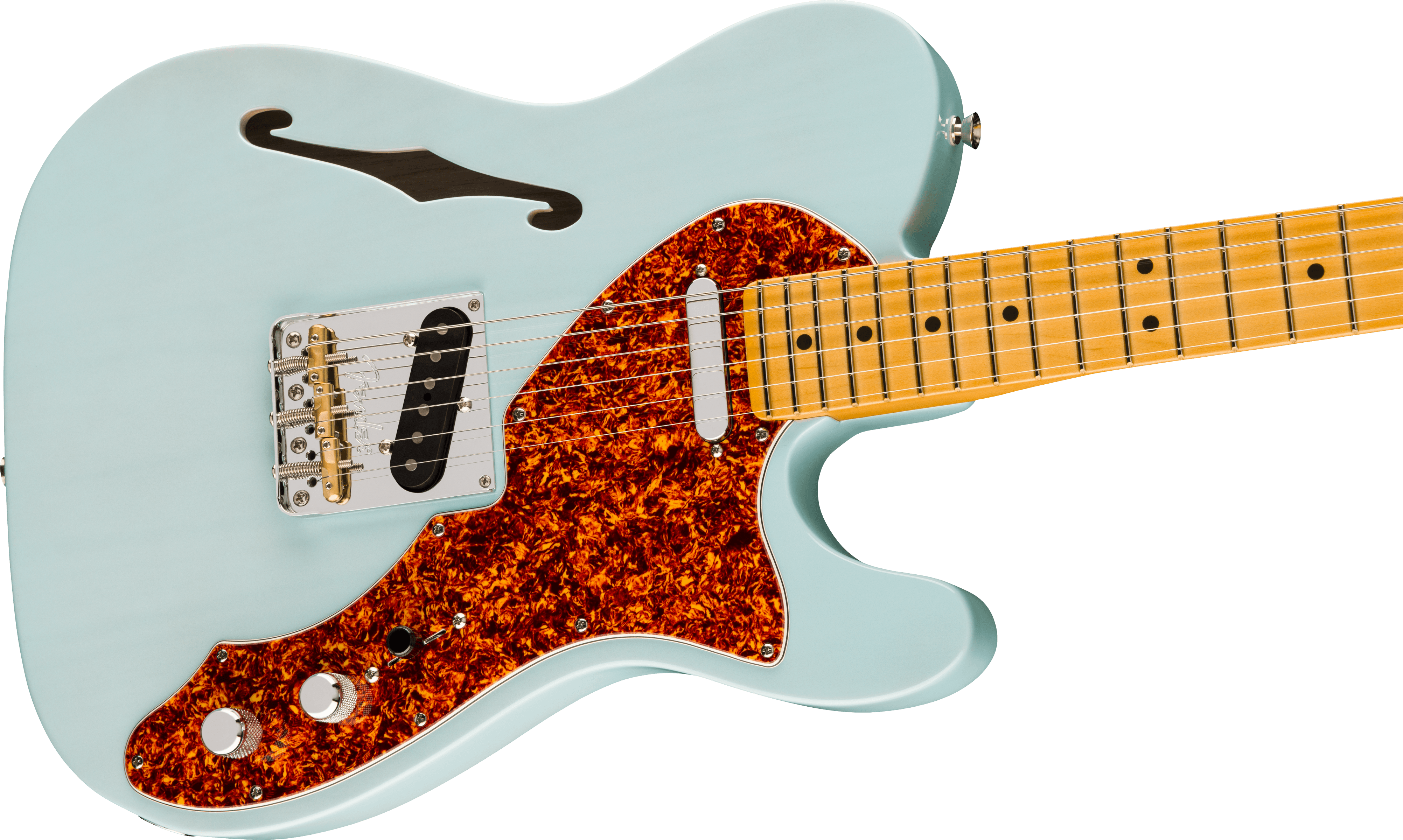 American Professional II Telecaster® Thinline, Maple Fingerboard, Transparent Daphne Blue