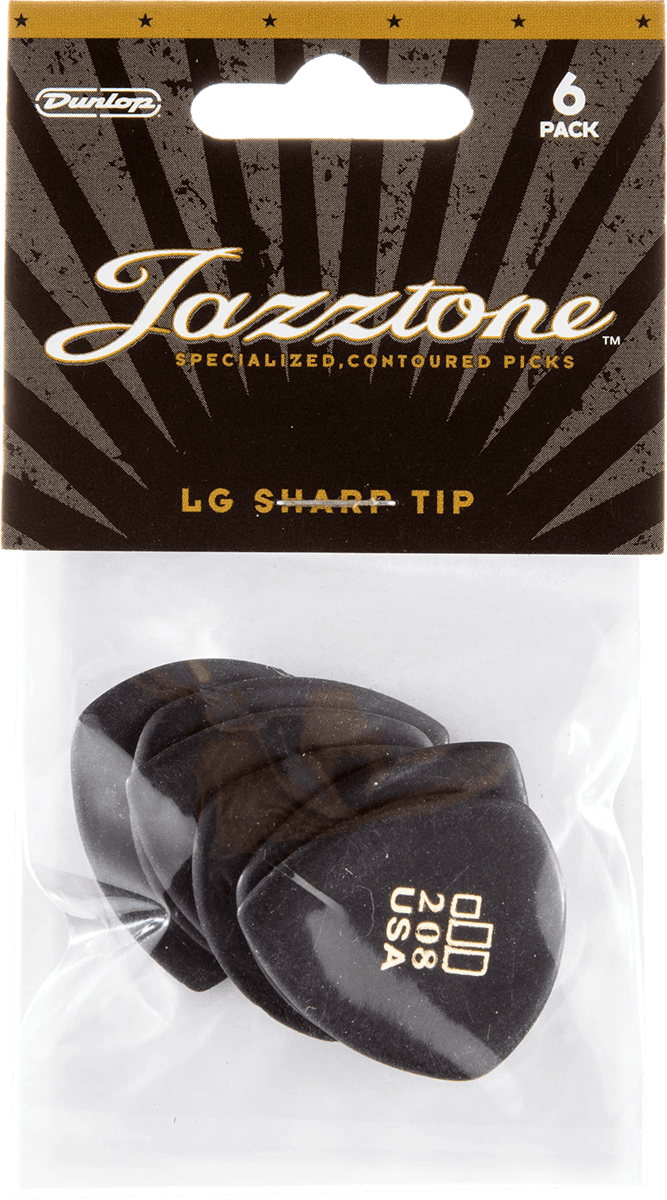 Jazztone Picks, Player's Pack, 6 pcs., large, point tip