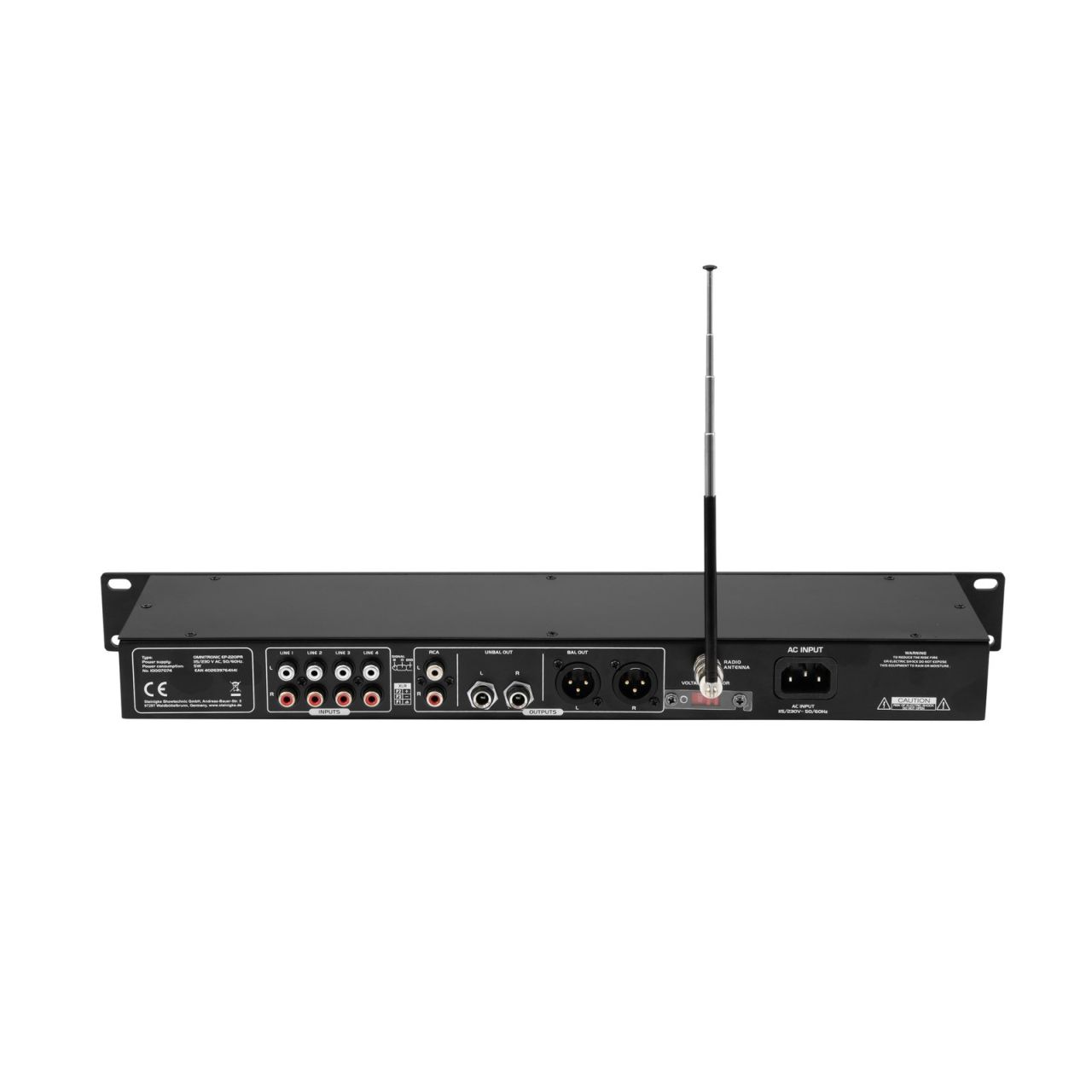 Omnitronic EP-220PR - Vorverstärker mit MP3-Player und FM-Radio