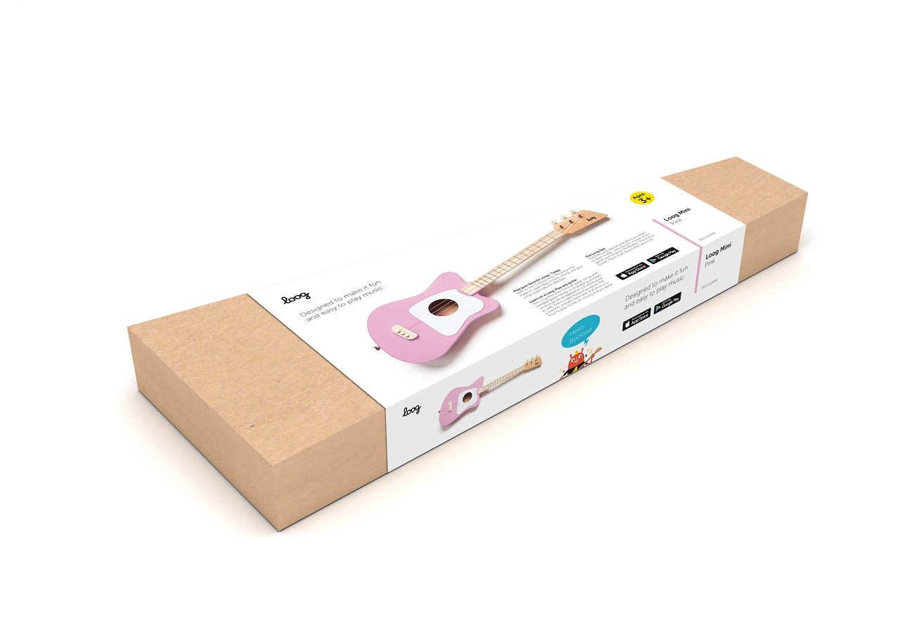 Mini Pink 3-Saitige Akustikgitarre