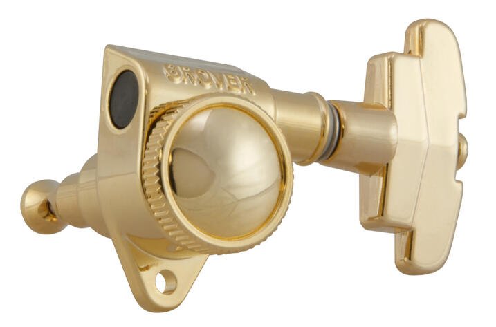 509G Roto-Grip Locking Rotomatics with 3-Step Button - Guitar Machine Heads, 3 + 3 - Gold