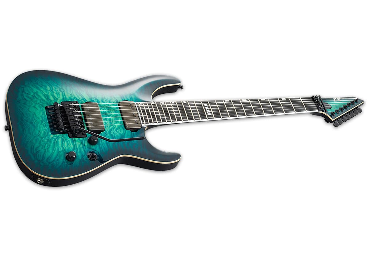 E-II Horizon FR-7 Black Turquoise Burst