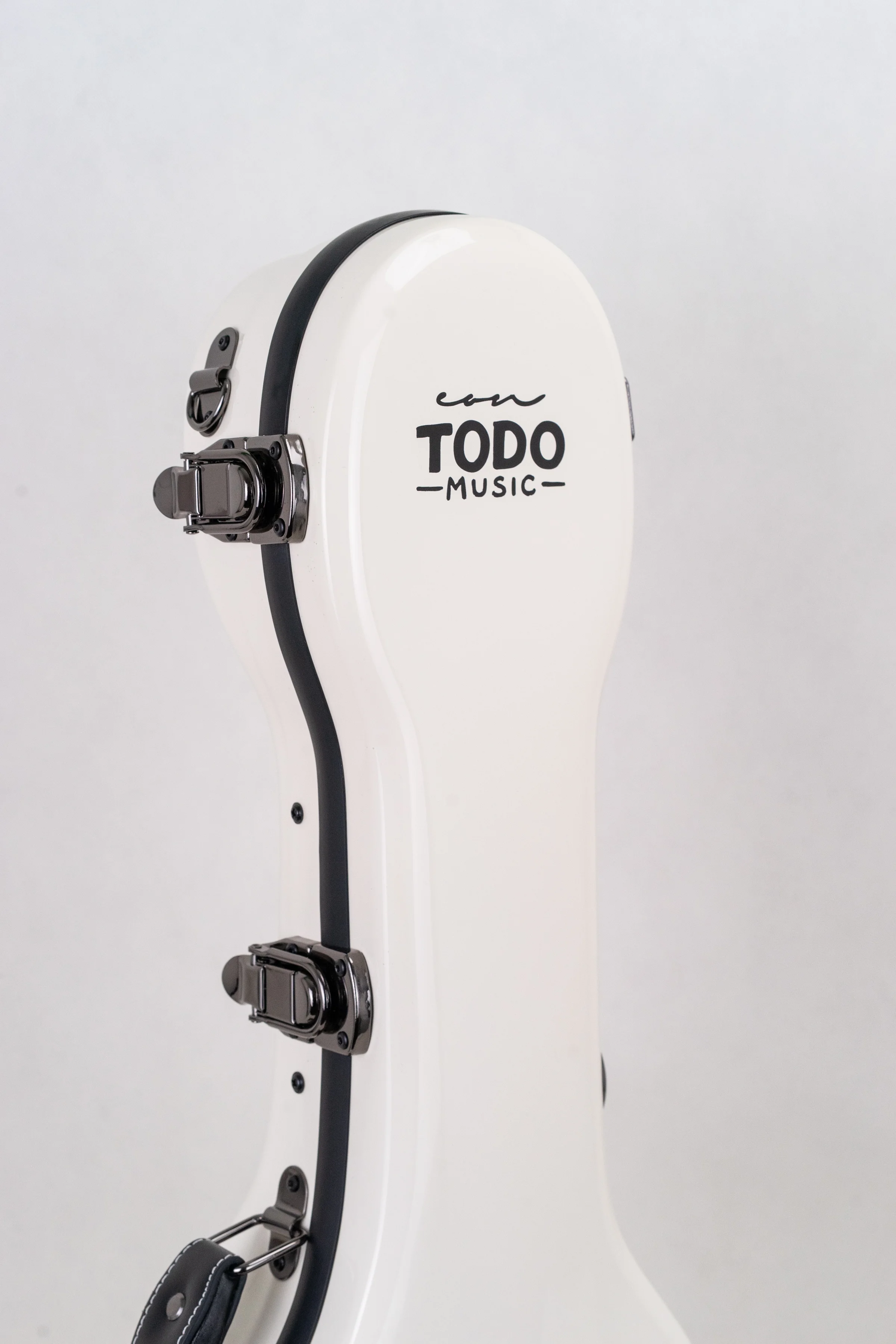 Premium Fiberglas Bariton Ukulele-Koffer  - Weiß