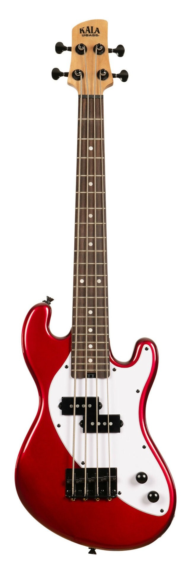 U-Bass Solid Body 4-String Candy Apple Red Fretted with Bag