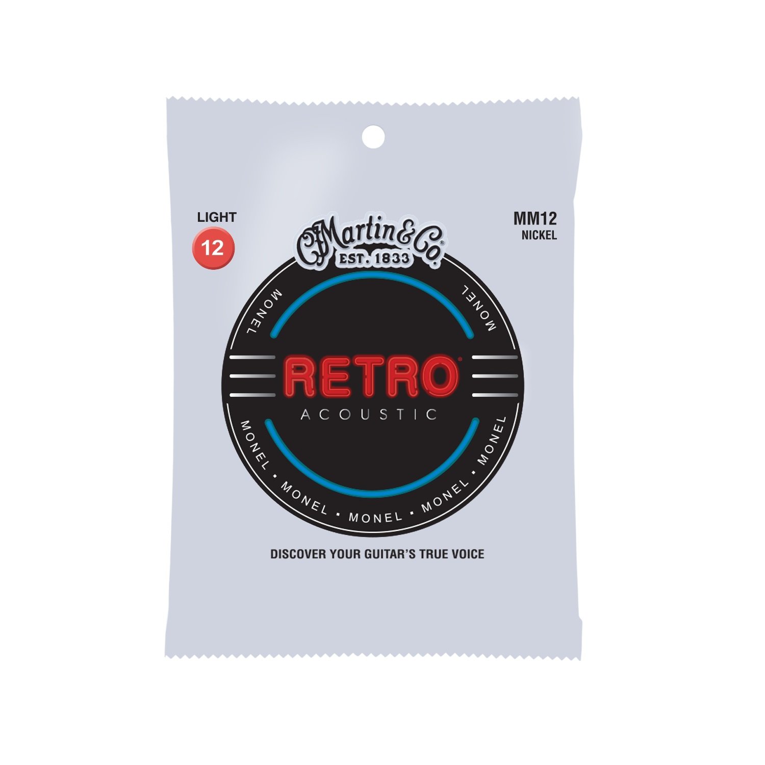 MM12 Retro Acoustic Guitar Strings 12-54 Light Monel
