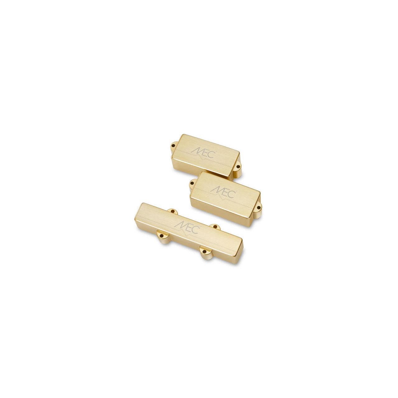 Active Metal Cover P/J-Bass Pickup Set, 4-String - Brushed Gold