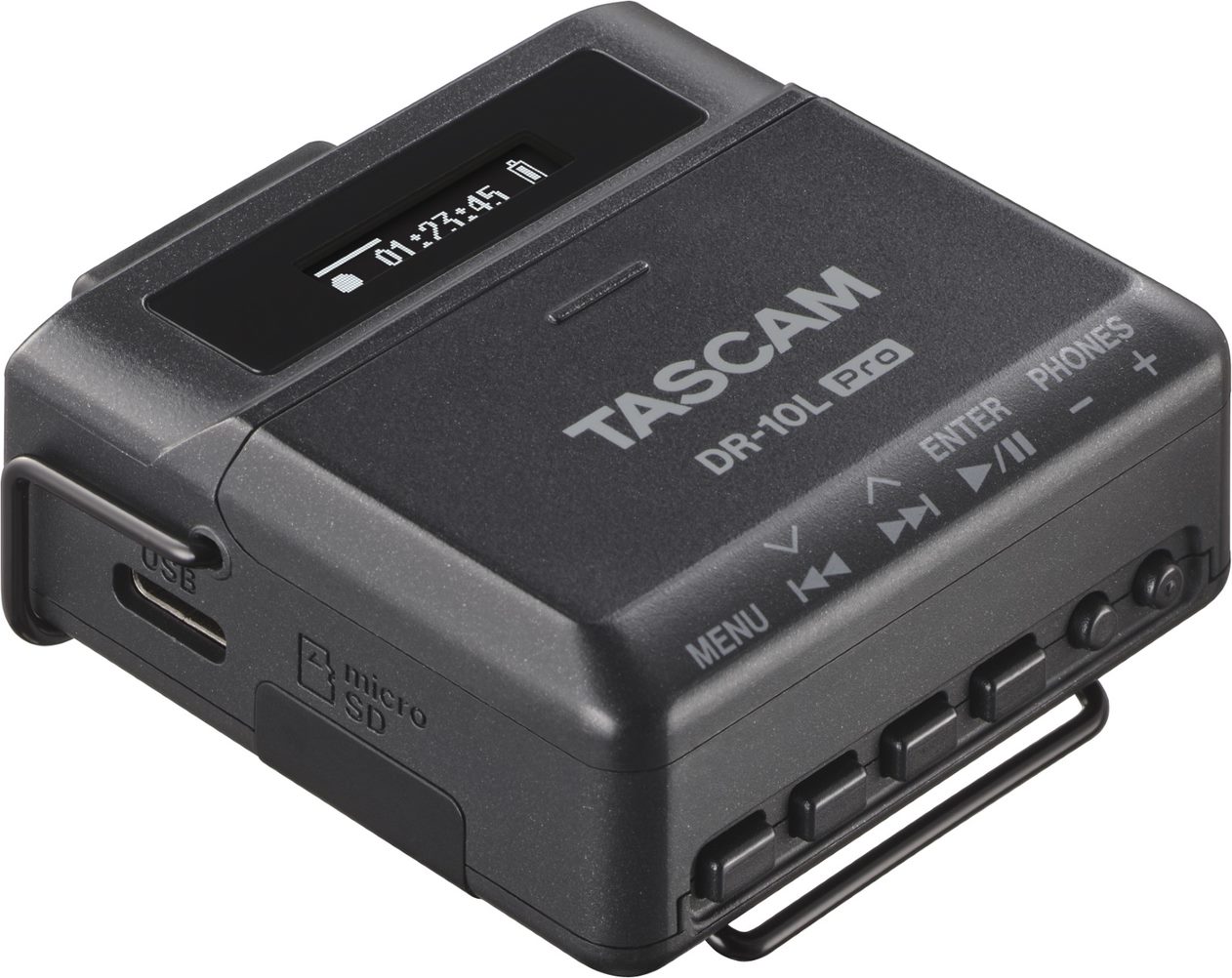 DR-10L Pro 32-Bit-Float-Audiorecorder mit Lavalier-Mikrofon