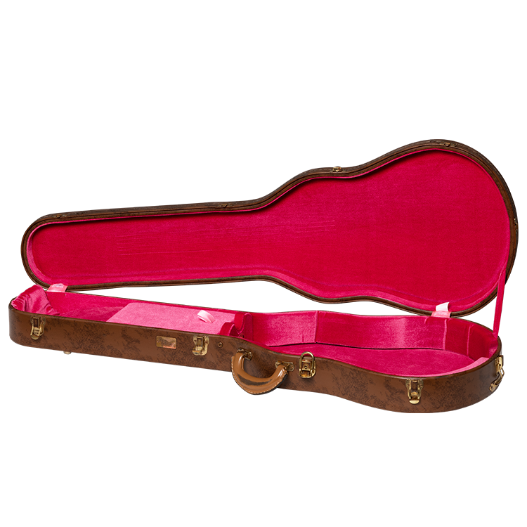 Lifton Historic "5-Latch" Brown/Pink Hardshell Case, Les Paul, Aged