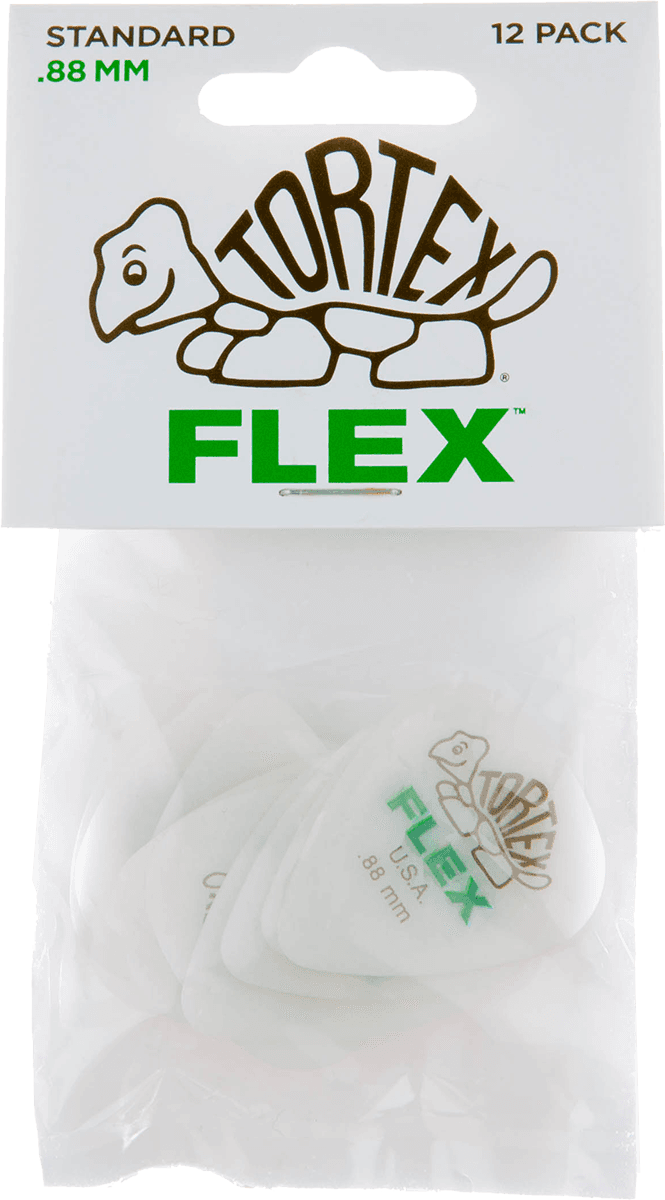 Tortex Flex Picks, Player´s Pack, 12 pcs., white, 0.88 mm