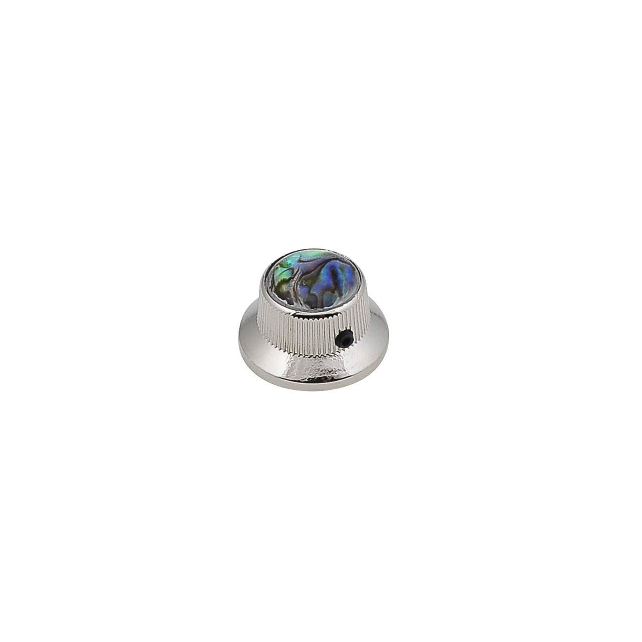 Potiknopf, Bell Knob, mit Abalone-Einlage, nickel