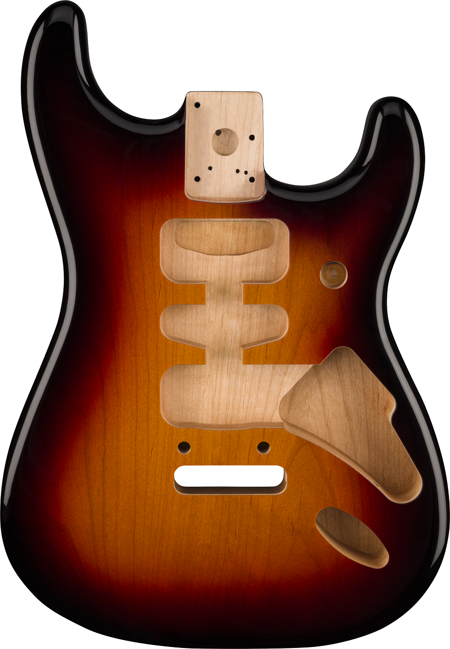 Deluxe Series Stratocaster® HSH, Alder Body, 2-Point Bridge Mount, 3-Color Sunburst 