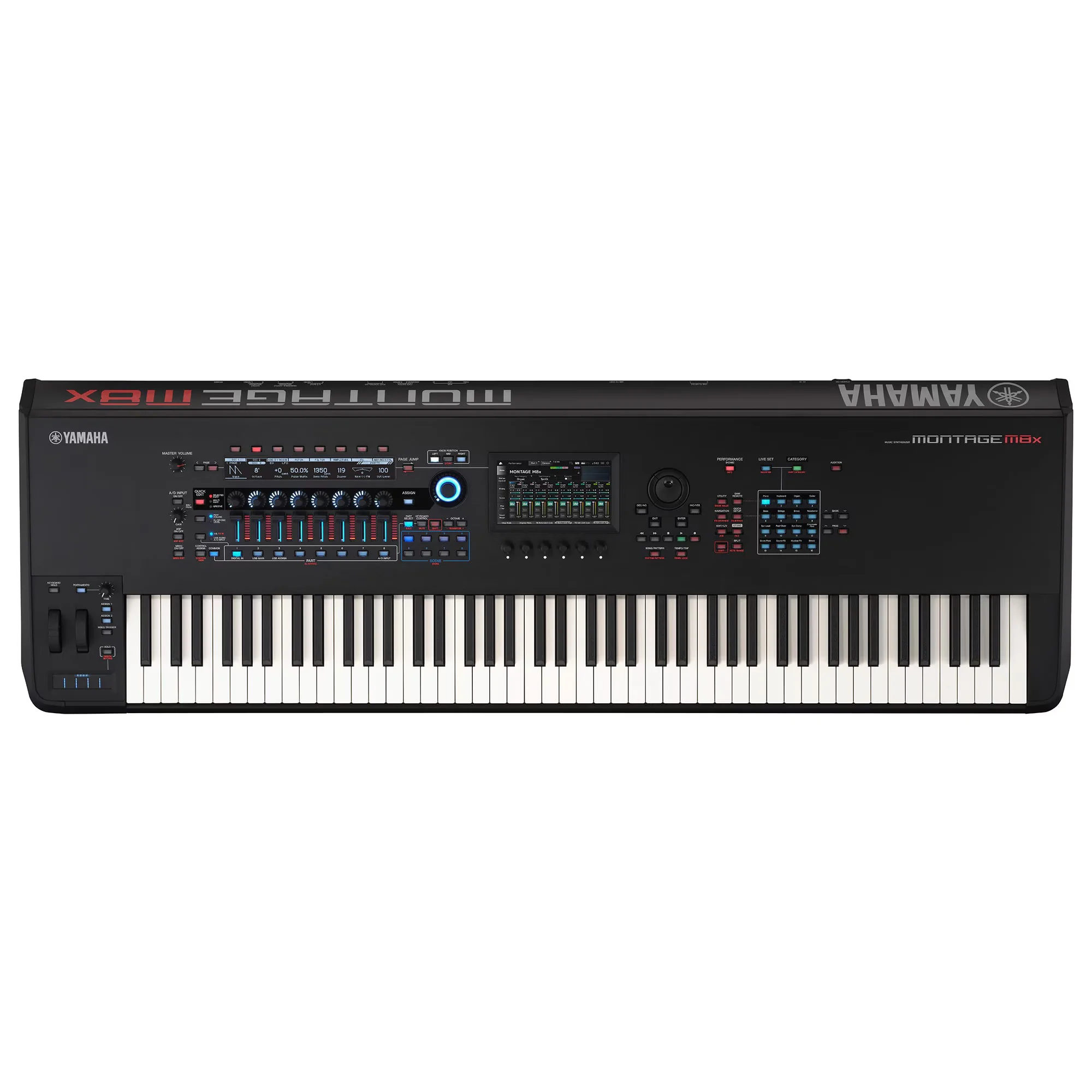 Yamaha Montage M8x Detail der 88 Tasten GEX Klaviatur