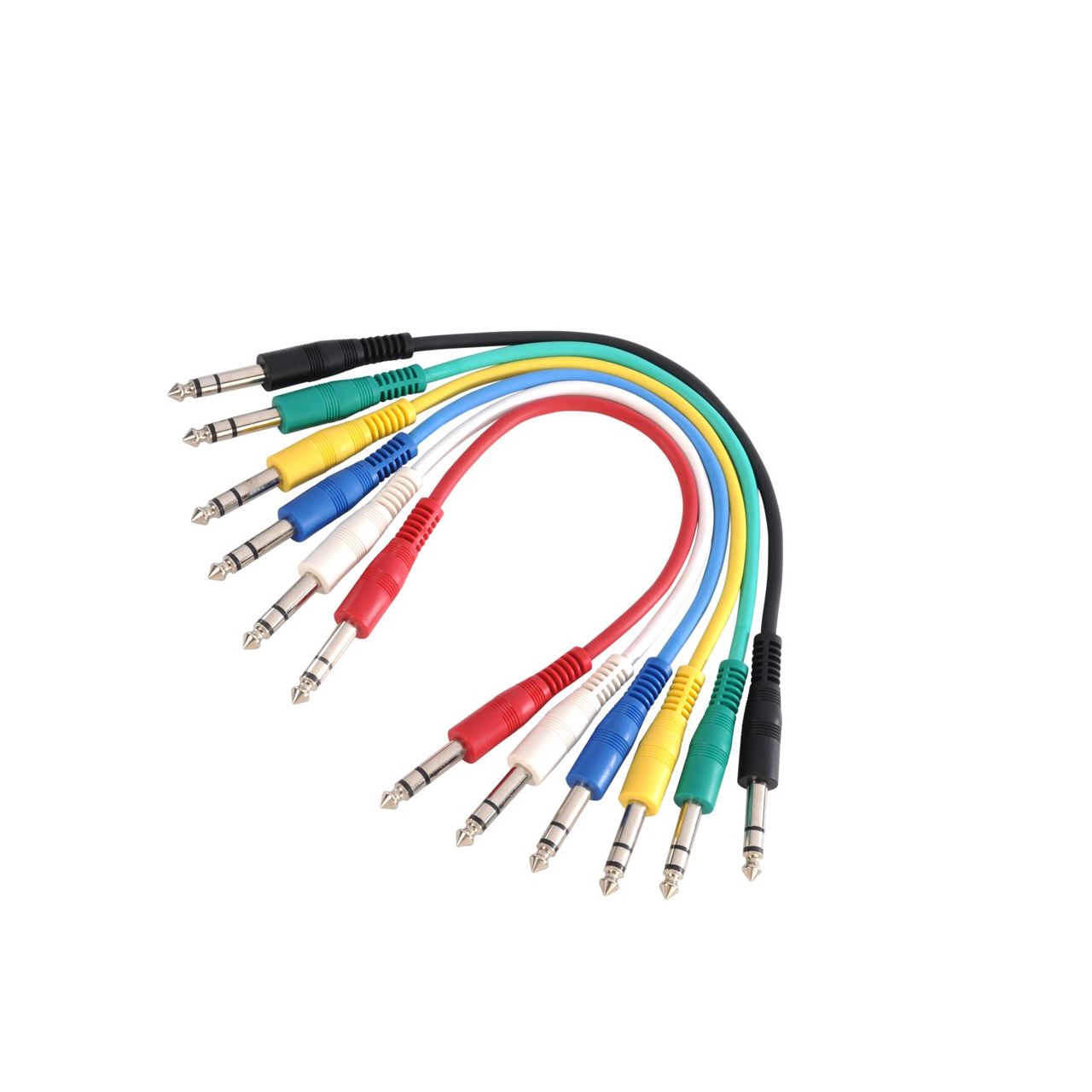 Patchkabel Set 6,3 mm Klinke stereo auf 6,3 mm Klinke stereo 1,2 m