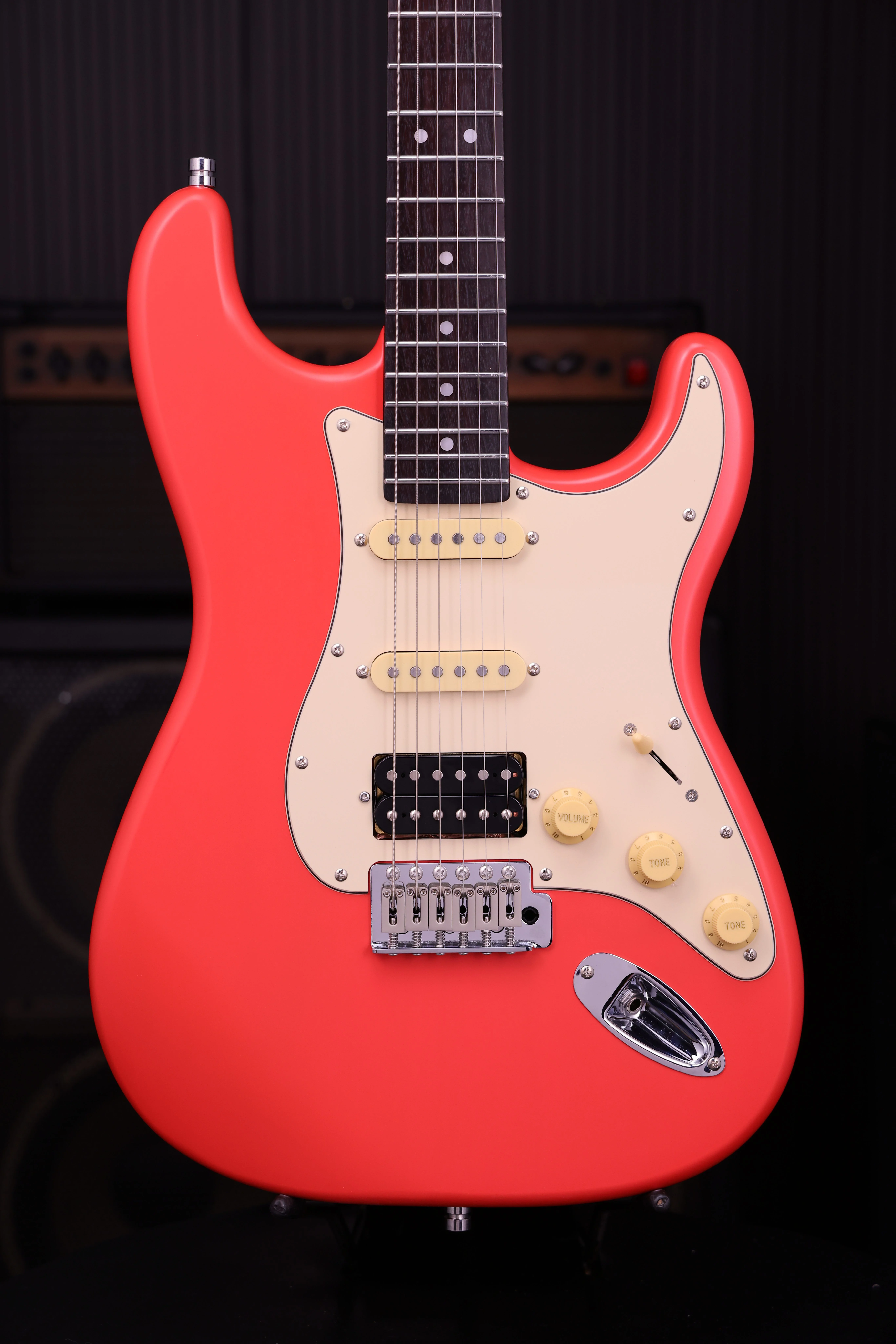 PS-4 Fiesta Red HSS ST-Style E-Gitarre