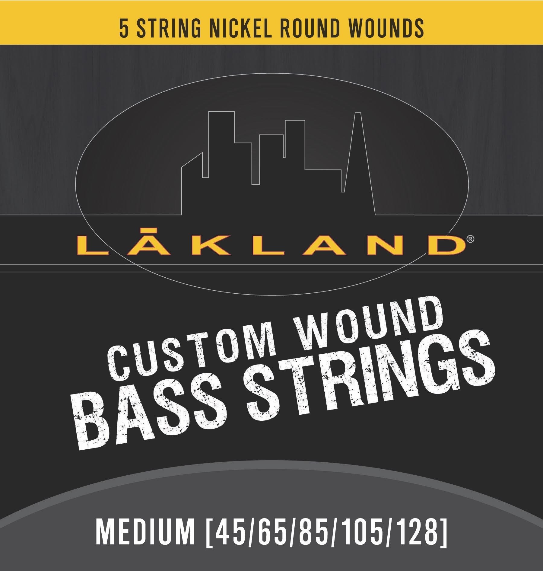 Custom Wound Nickel Bass String Set 5-String 045-128 Medium