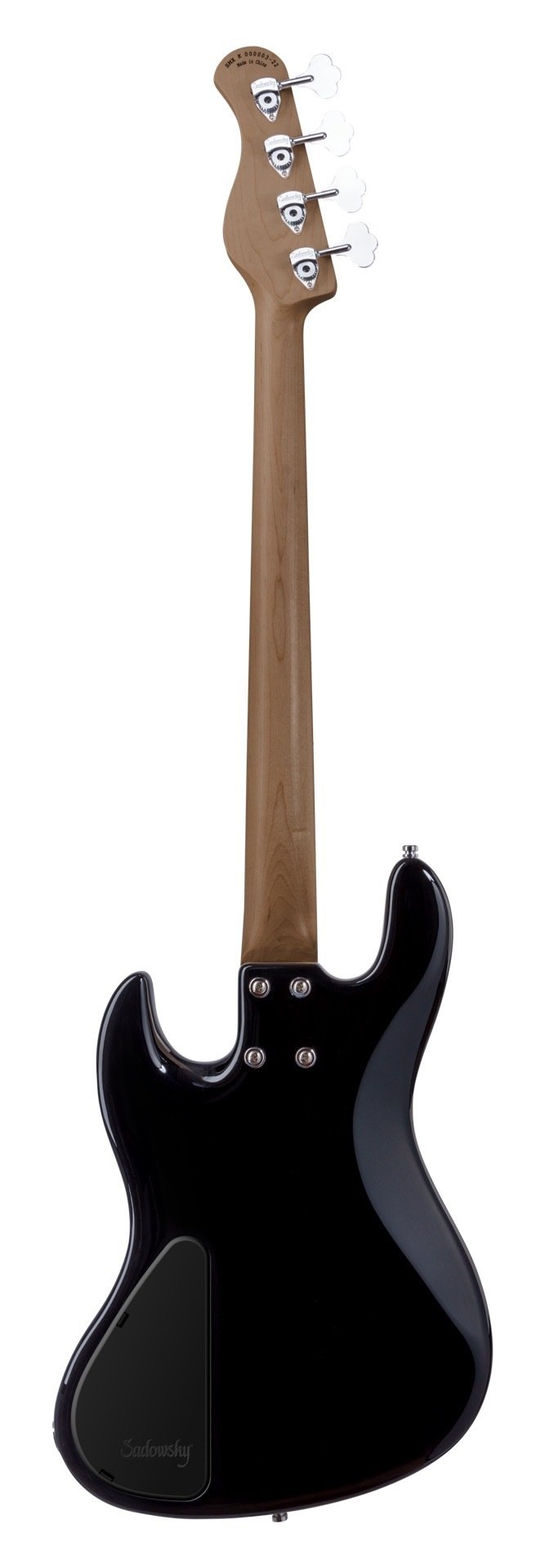 MetroExpress 21-Fret Hybrid P/J Bass, Roasted Maple Fingerboard, 4-String - Solid Black High Polish