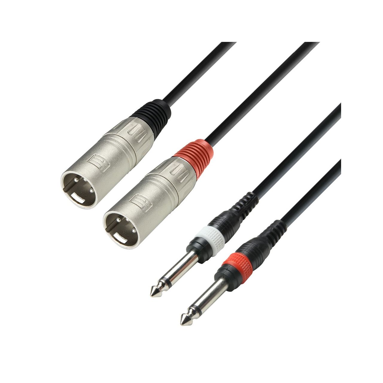 Audiokabel 6m 2 x XLR auf 2 x 6,3 mm Mono-Klinke