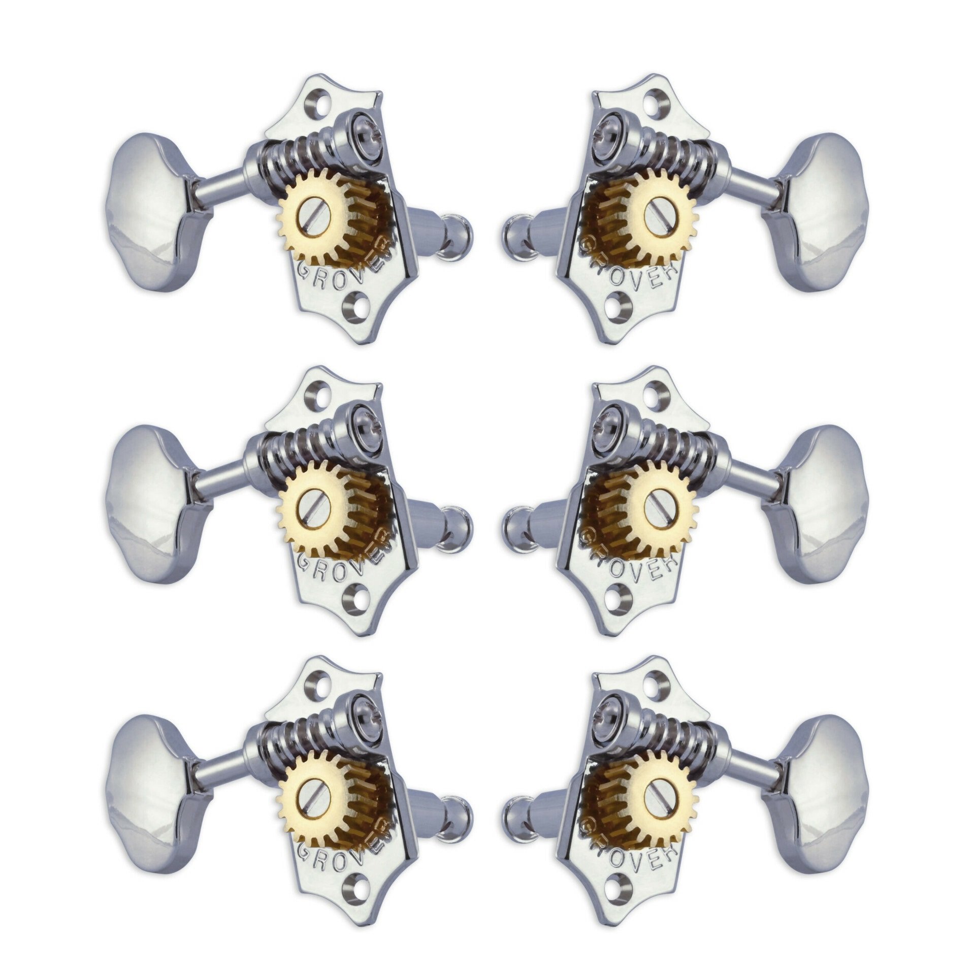 V97-18C Original Sta-Tite  Machine Head 3 + 3 - Chrome