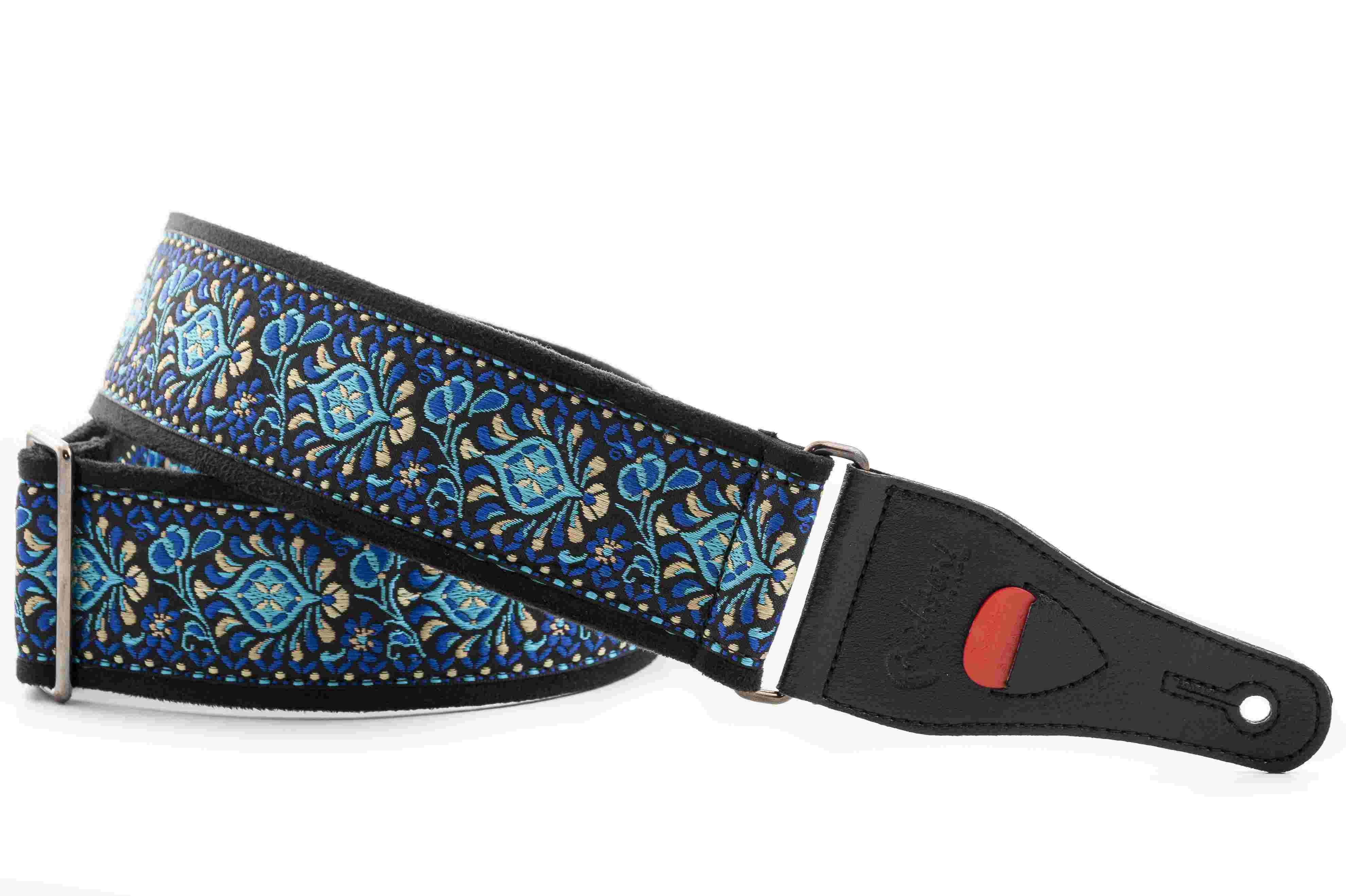 Woodstock II Blue Guitar Strap