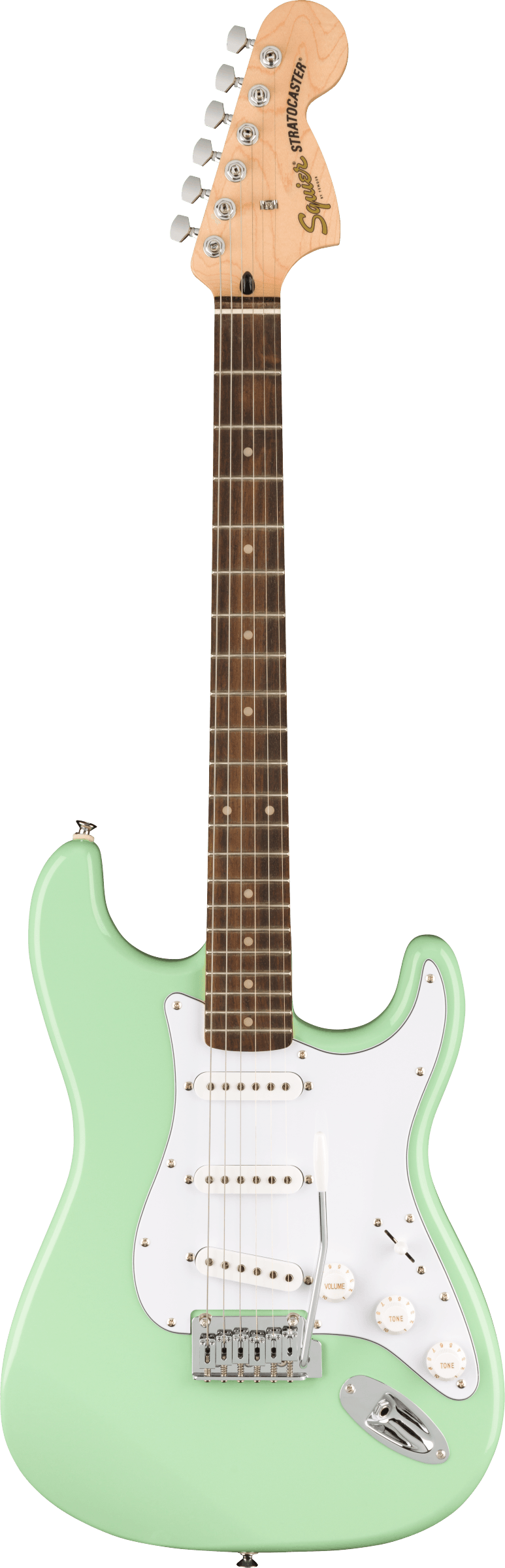 FSR Affinity Series™ Stratocaster®, Laurel Fingerboard, White Pickguard, Surf Green