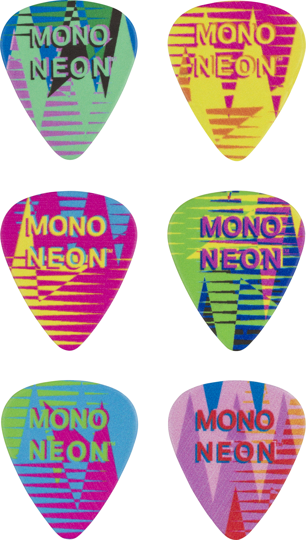 MonoNeon Pick Tin, Medium, Set of 6