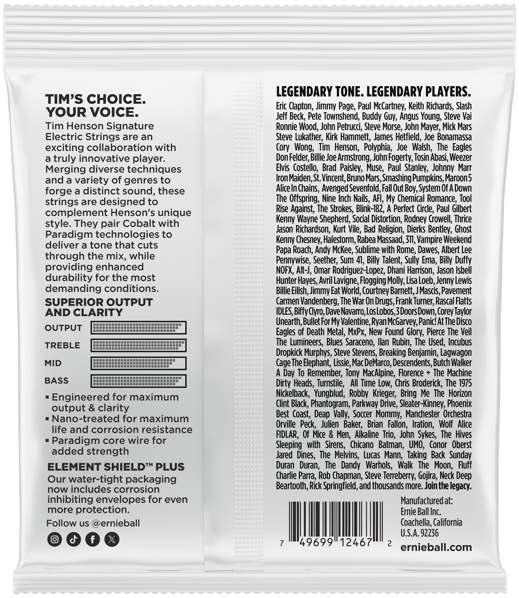 EB3826 Tim Henson Electric Guitar Strings 9.5-46