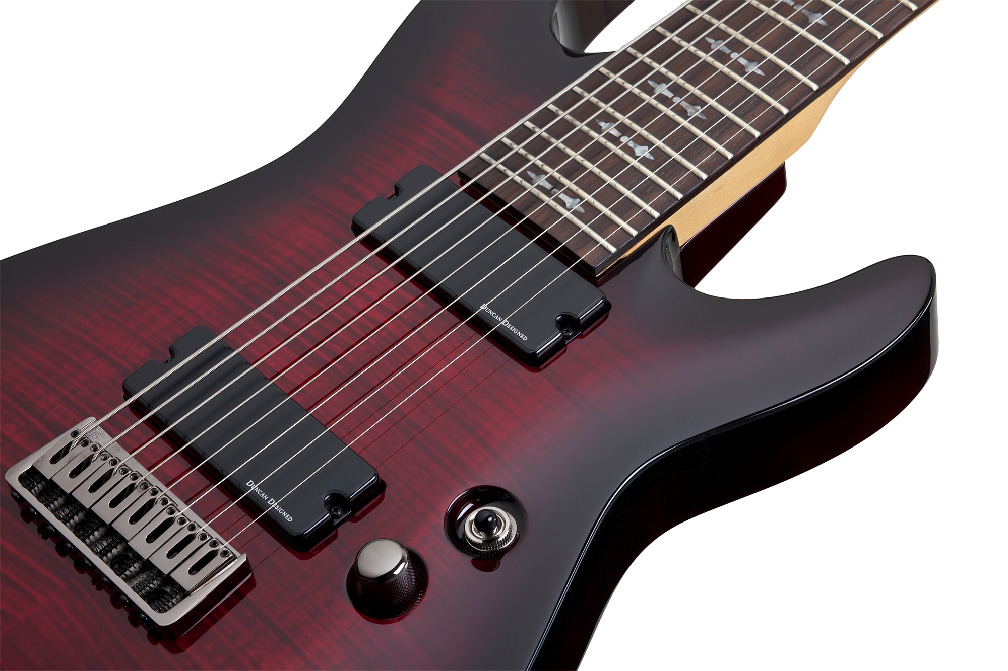 Demon 8 Crimson Red Burst E-Gitarre