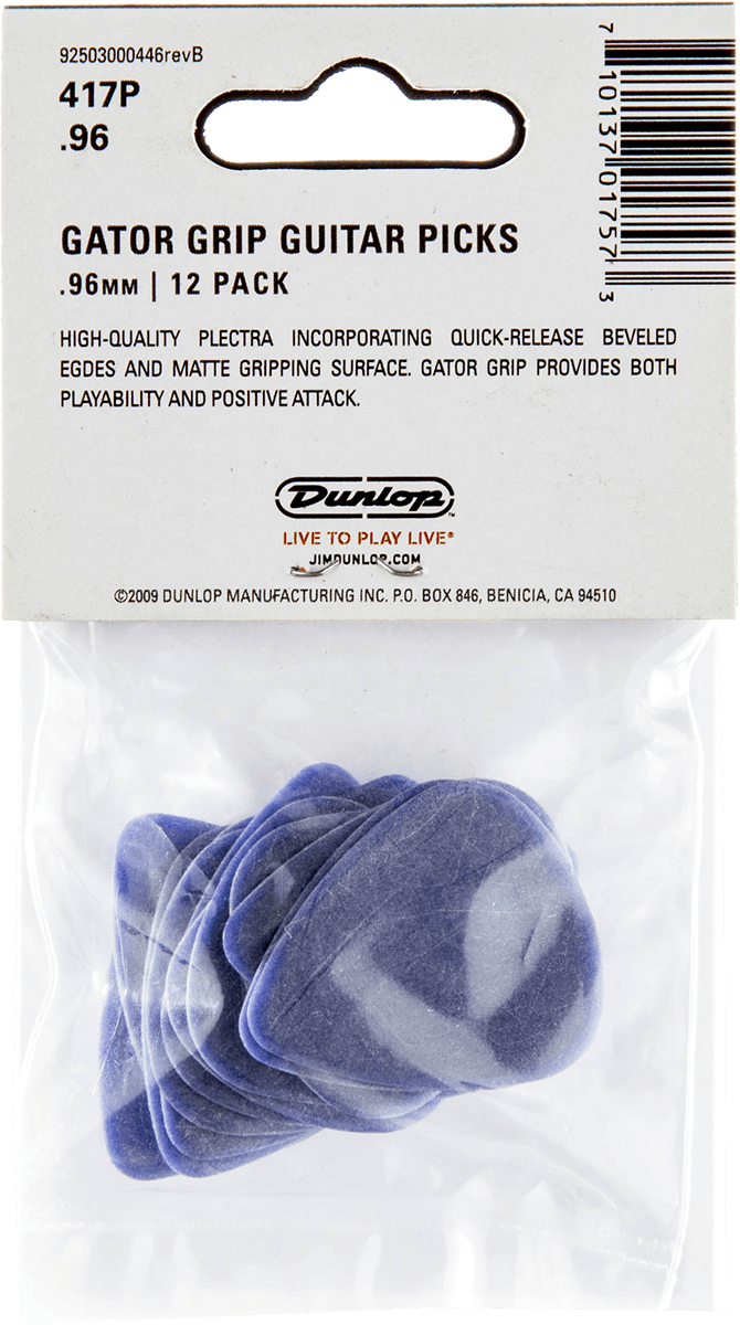 Plektrum Gator Grip, 0.96 mm, Player's Pack (12 Stck.)