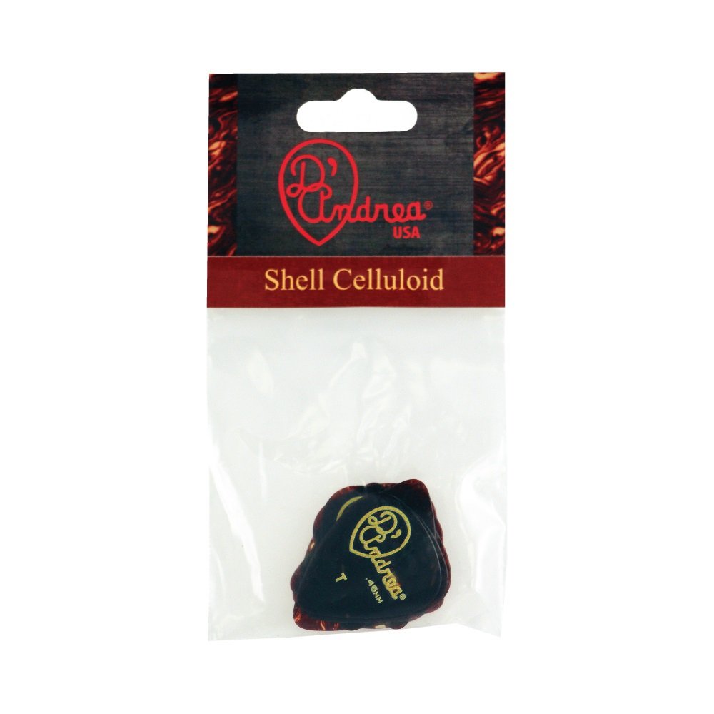 Shell Celluloid Picks - 351 Shape (TPG351 .46TH), 12 pcs Pick Pack, 0.46 mm, Shell