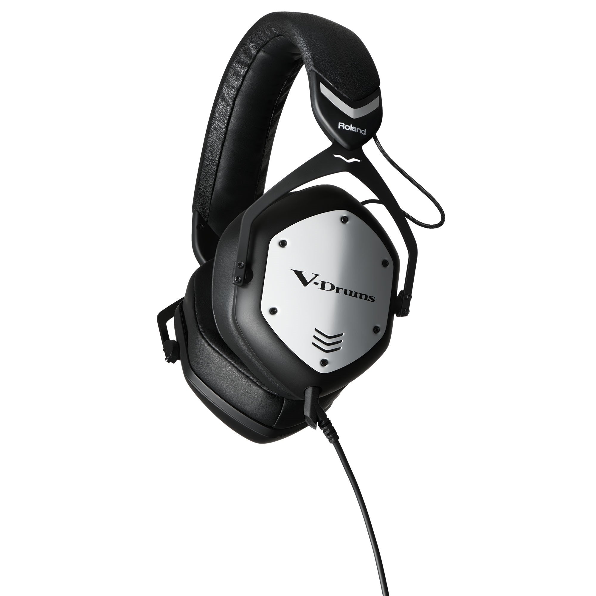 Roland VMH D1 Over Ear Kopfhörer – schwarze Ohrmuscheln mit silbernem Metall Panel