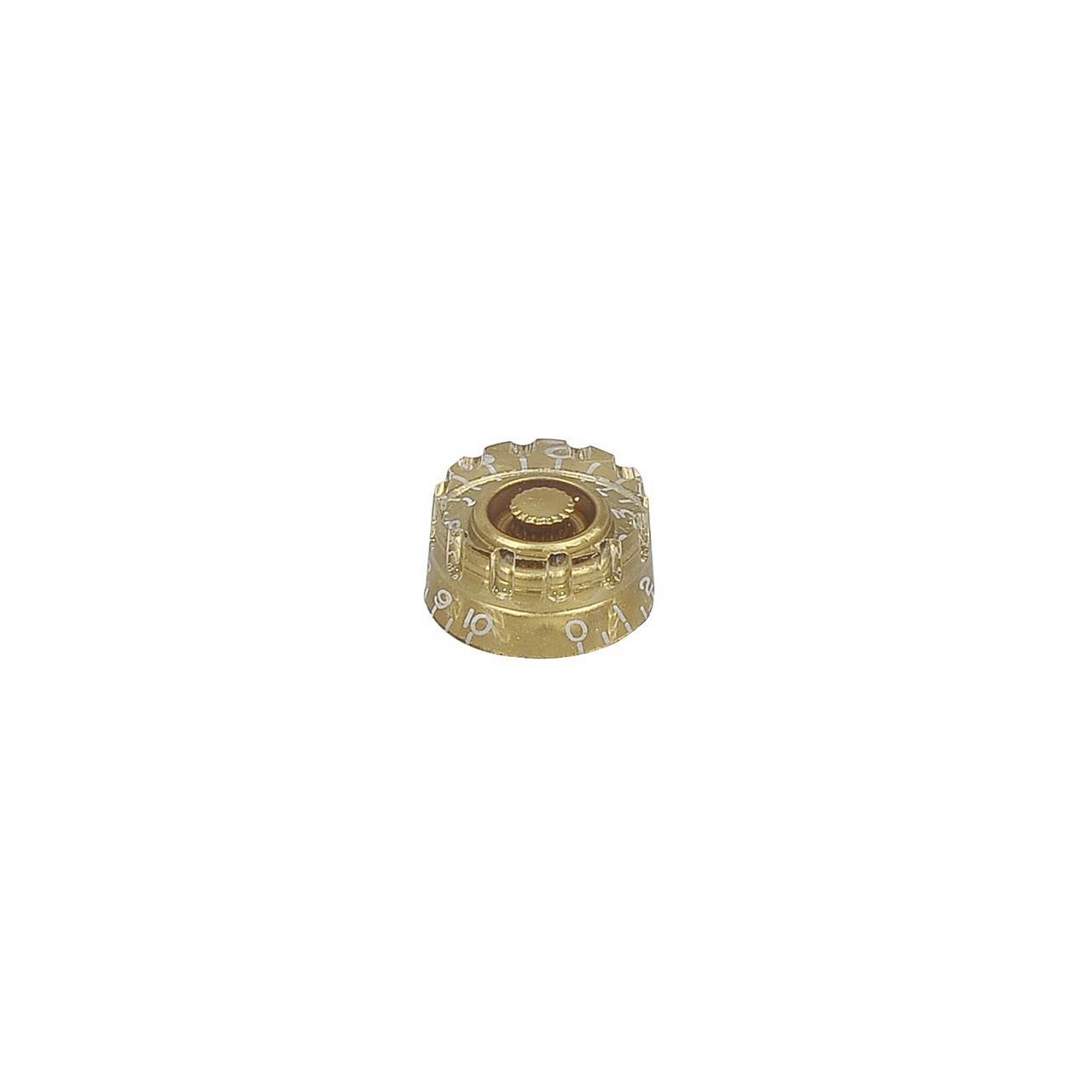 Potiknopf, Speed Knob (notched edge), transparent gold 
