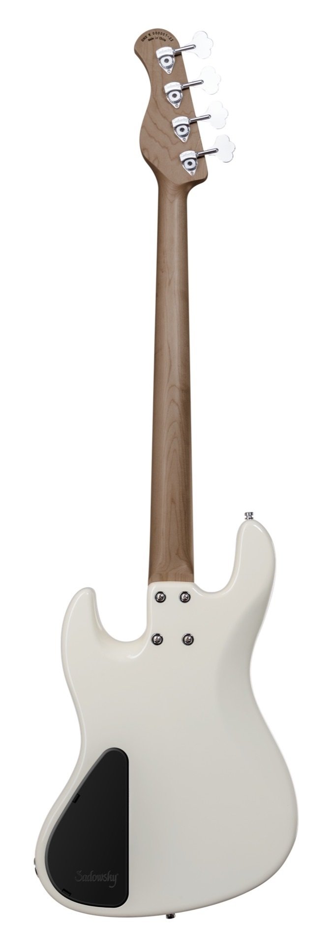 MetroExpress 21-Fret Hybrid P/J Bass, Roasted Maple Fingerboard, 4-String - Solid Olympic White High