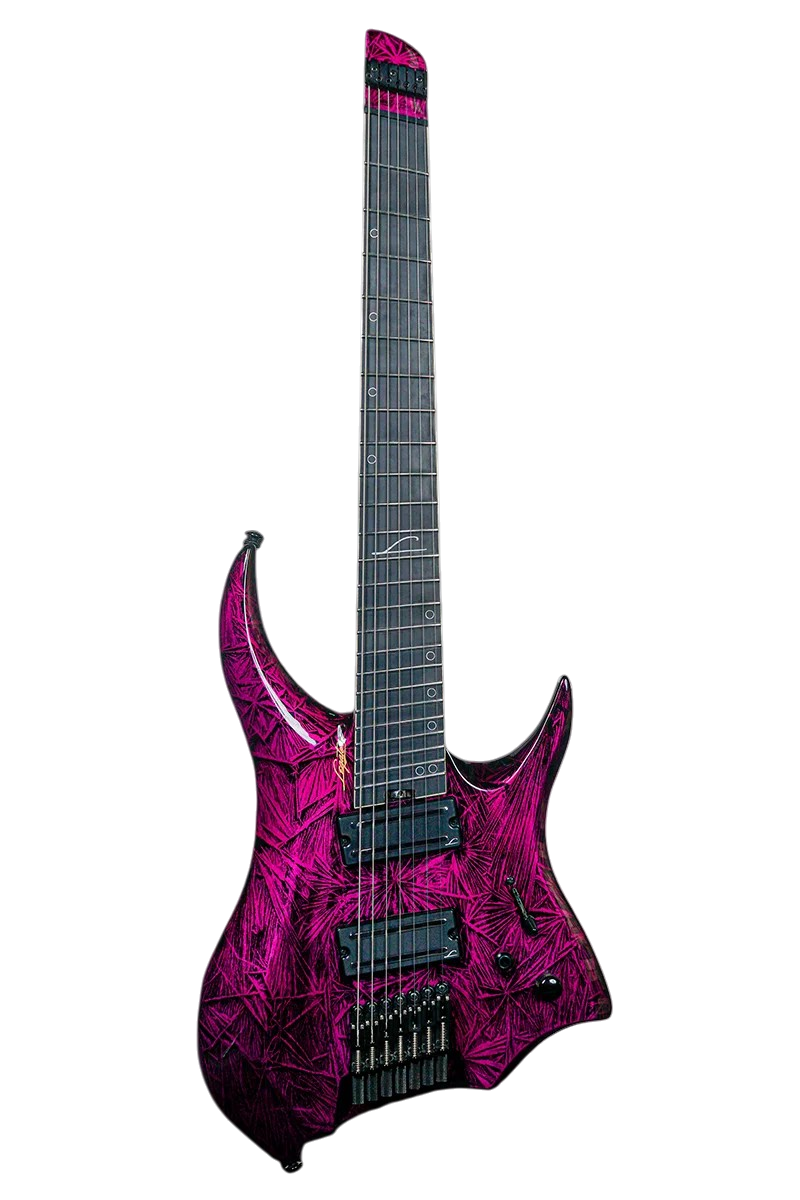 Revenant 7-String Multiscale Headless E-Gitarre Gloss Purple Rain