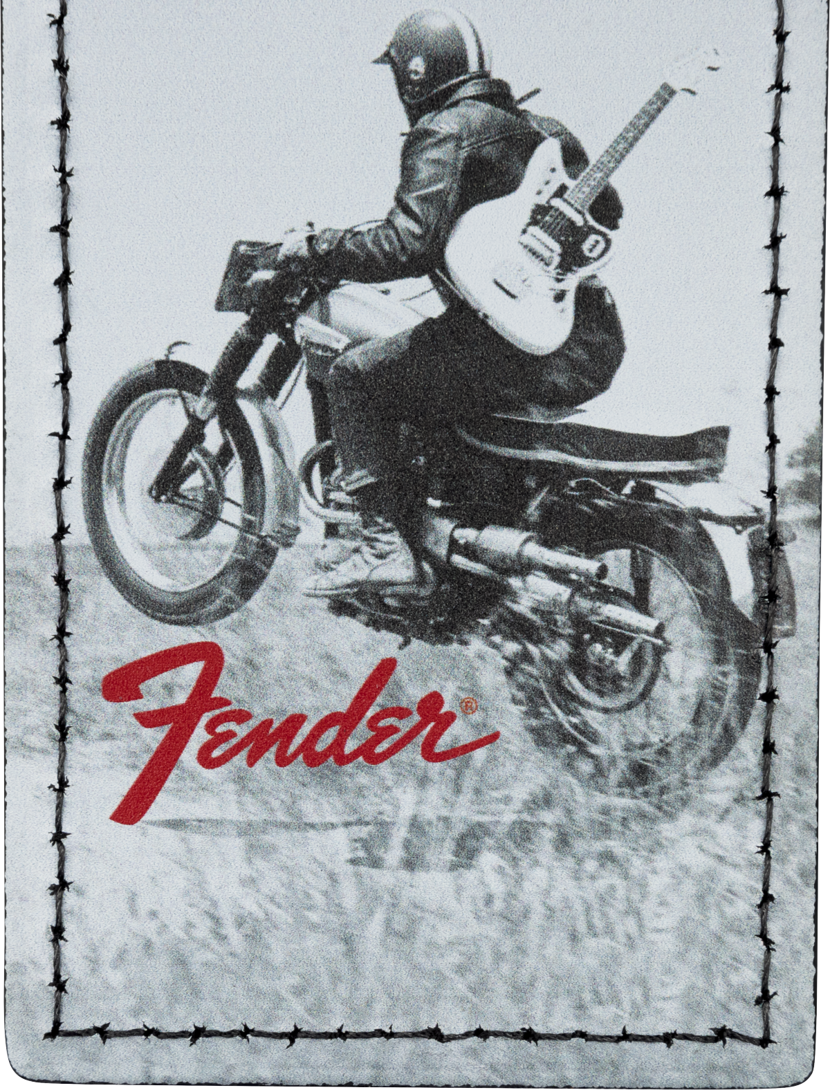 Vintage Ad Luggage Tag  Motorcycle Rider 