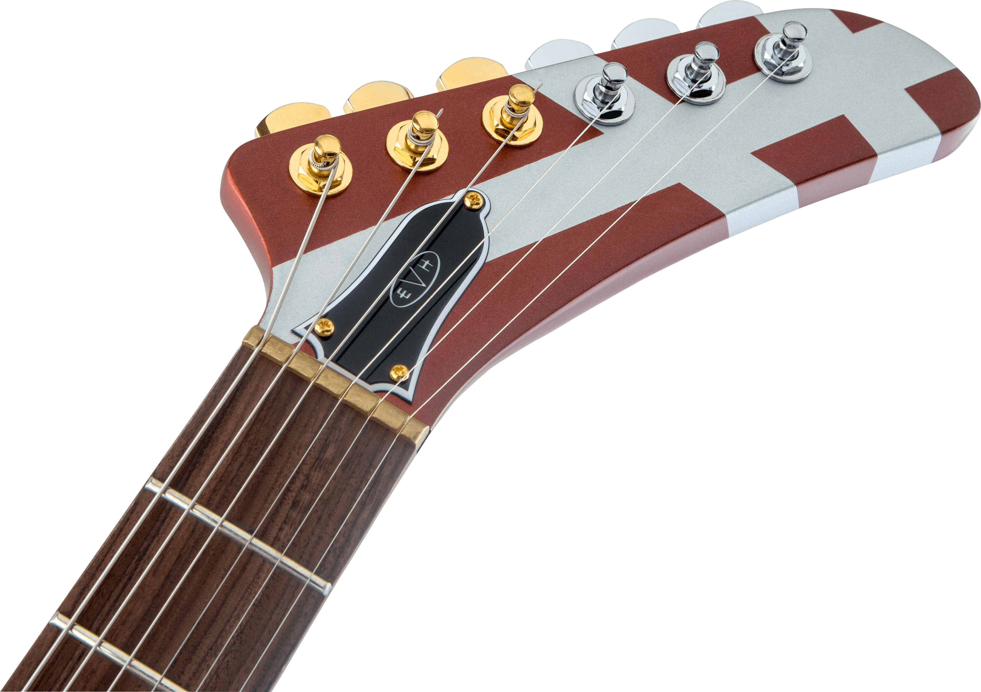 Striped Series Shark, Pau Ferro Fingerboard, Burgundy with Silver Stripes