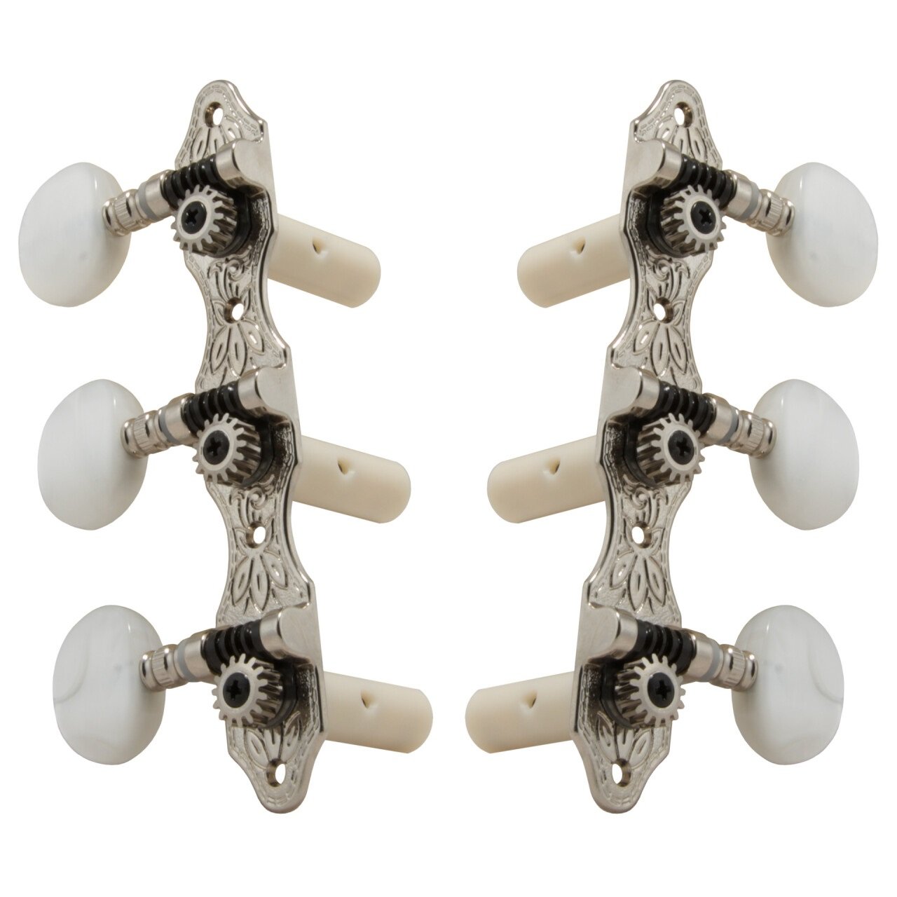 306N Deluxe Classic Guitar Machines - Guitar Machine Heads, 3 + 3 - Nickel
