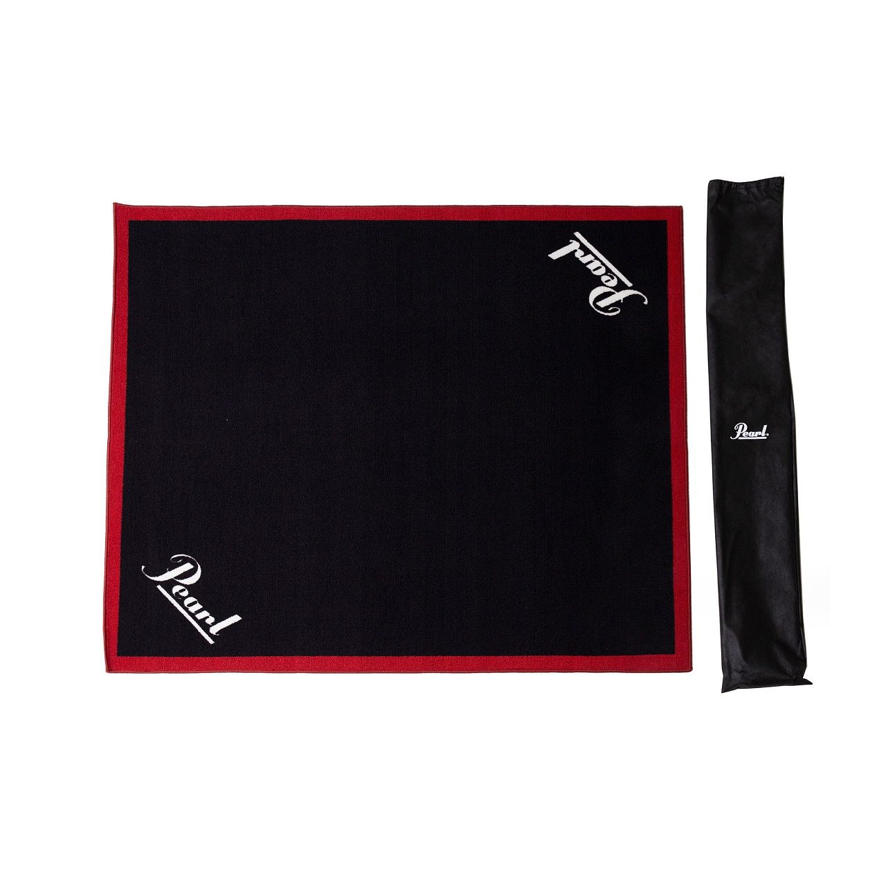 Schalgzeug Teppich PPBRBRLG, schwarz mir Pearl Logo 