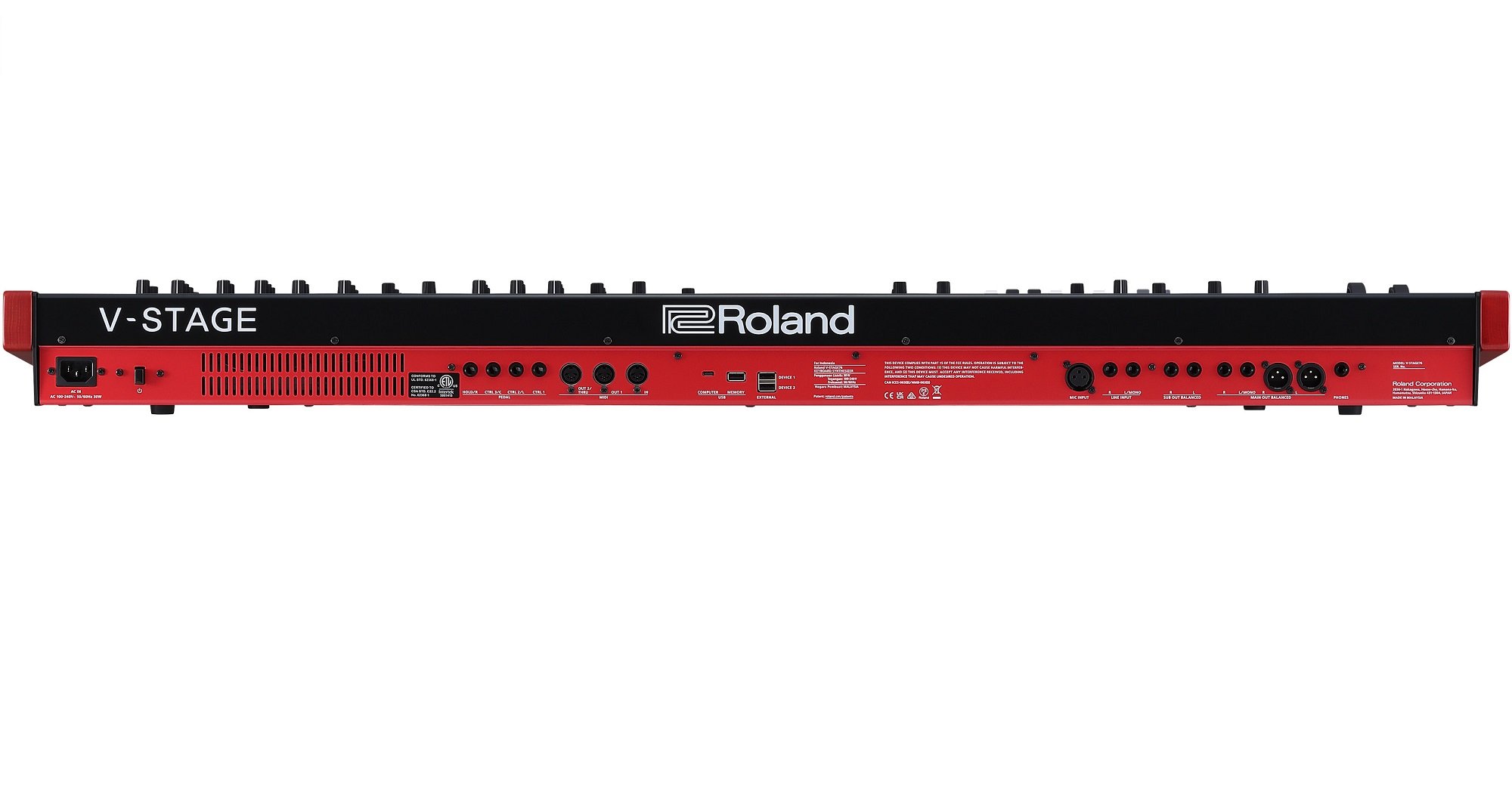 Anschlussmöglichkeiten des Roland V-Stage 76 – USB, MIDI und Audio-Ausgänge für vielseitige Verbindungen