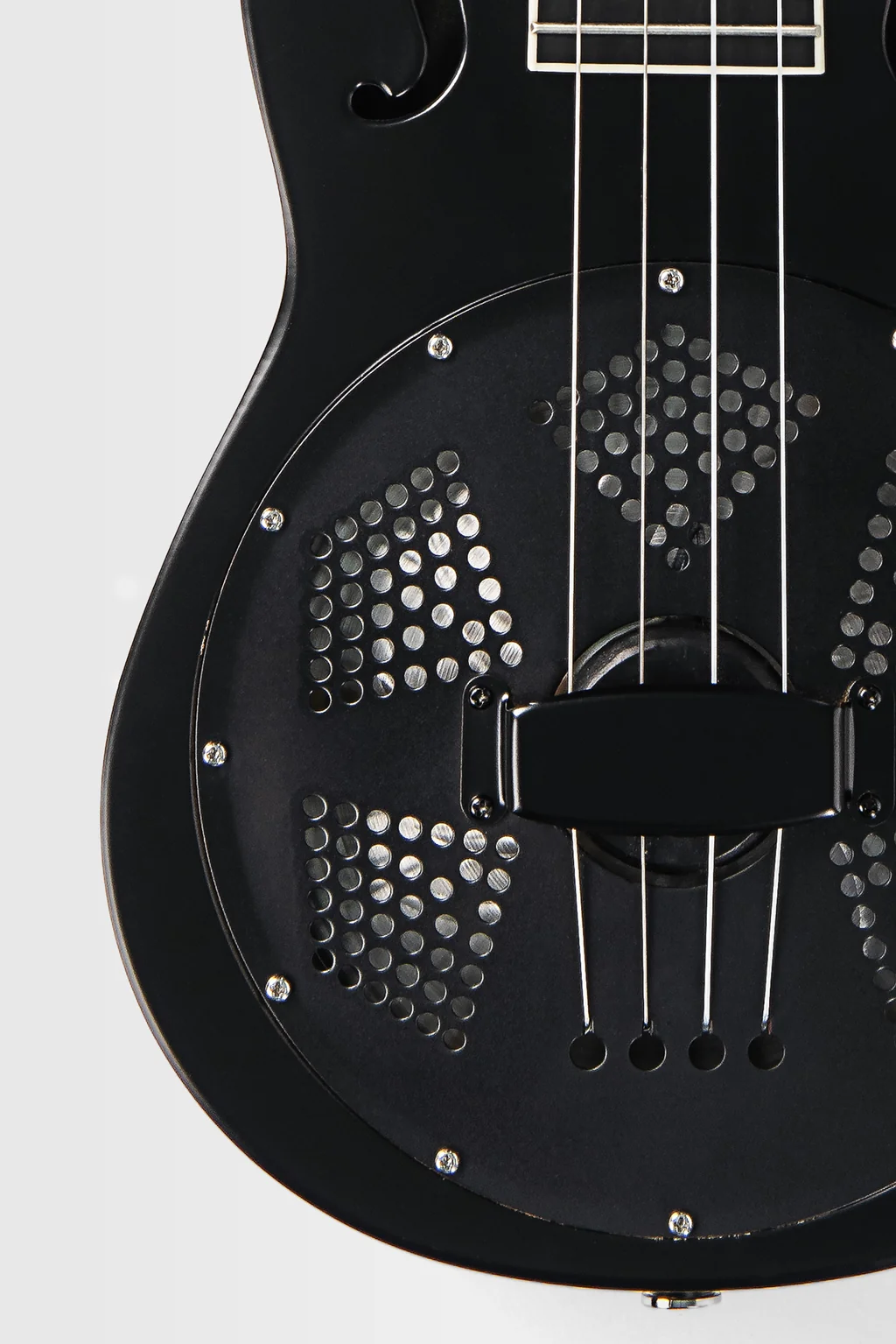 Matte Black Baritone Resonator Ukulele