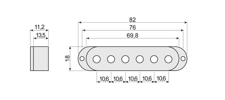 SPC-62-WH Pickup Cover Single Coil
