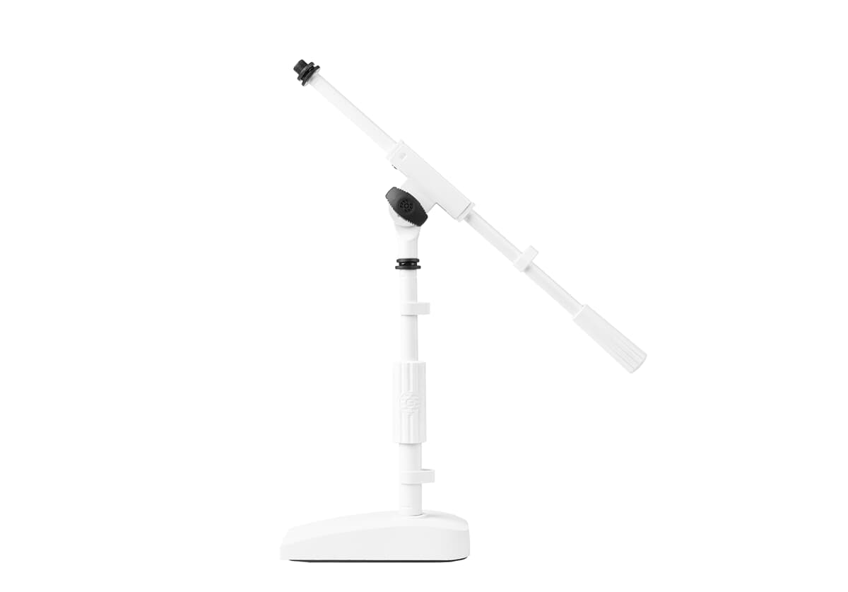Low-Profile Boom Mic Stand - Weiß