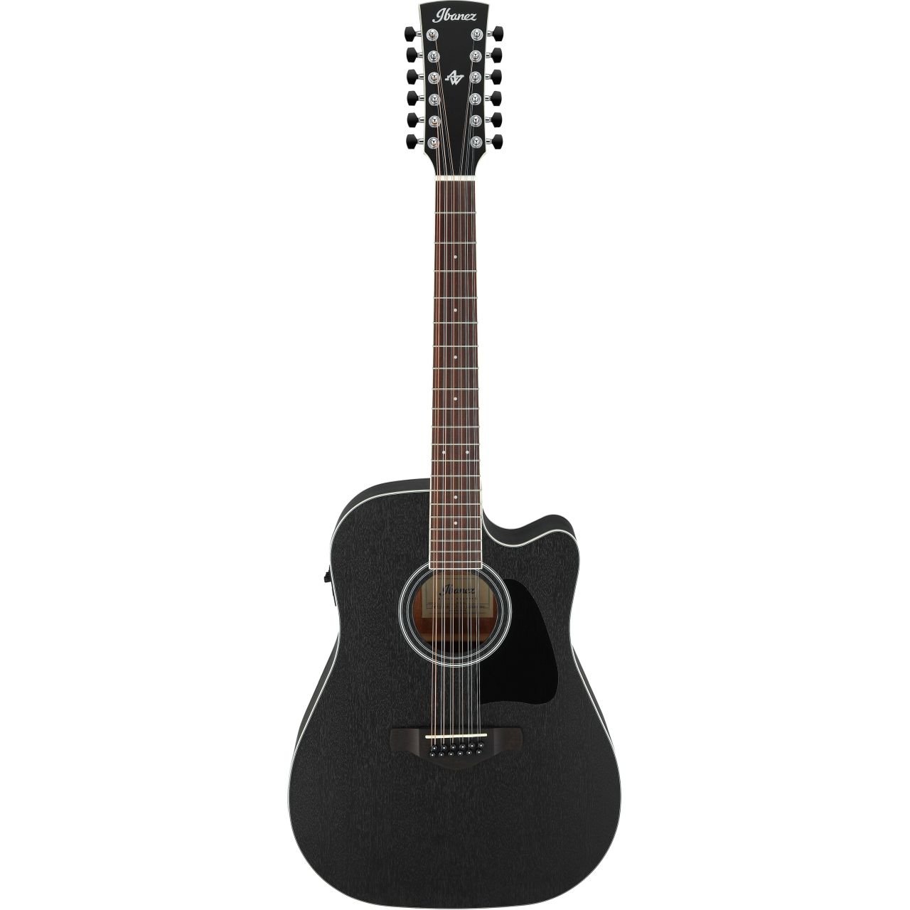 AW8412CE Weathered Black 12-String Westerngitarre