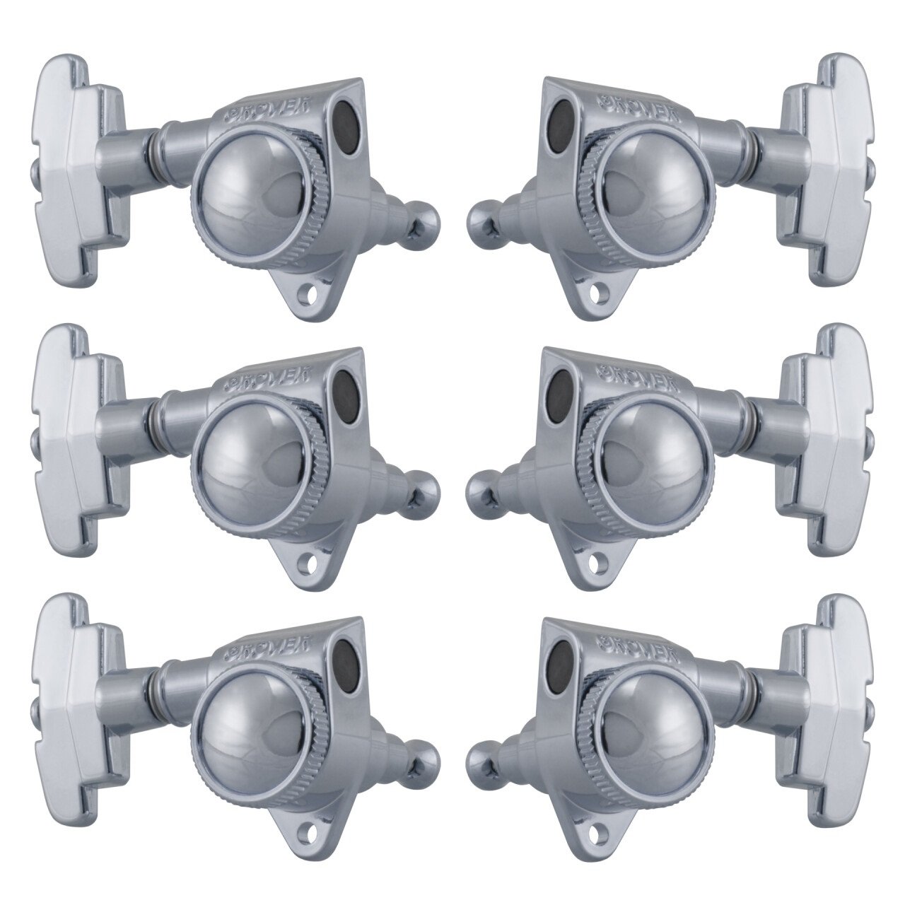 509C Roto-Grip Locking Rotomatics with 3-Step Button - Guitar Machine Heads, 3 + 3 - Chrome