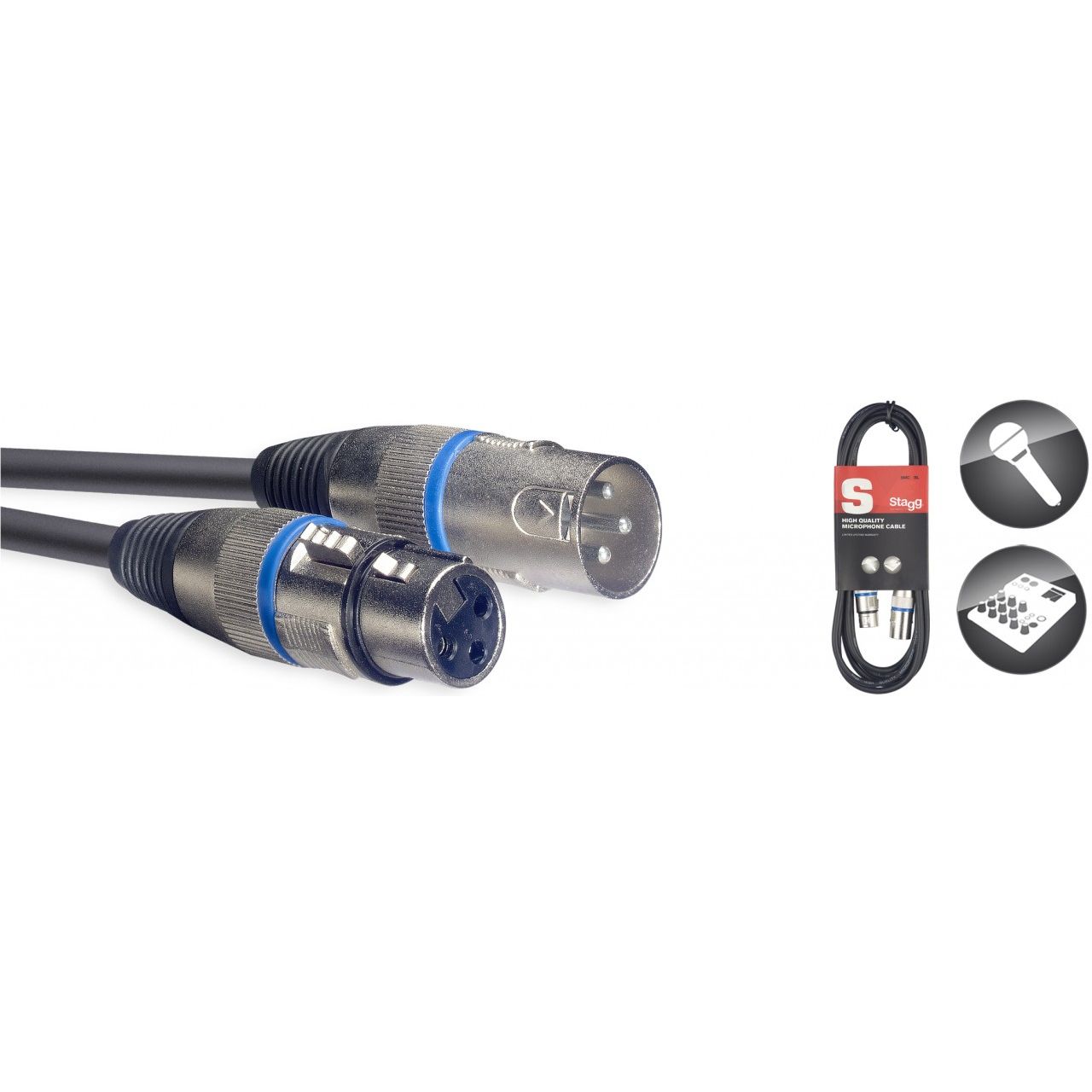 Mikrofonkabel - XLR 6m  Blau
