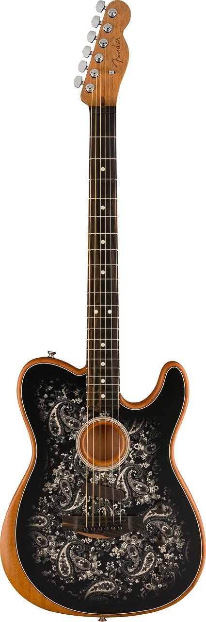American Acoustasonic® Telecaster®, Ebony Fingerboard, Black Paisley