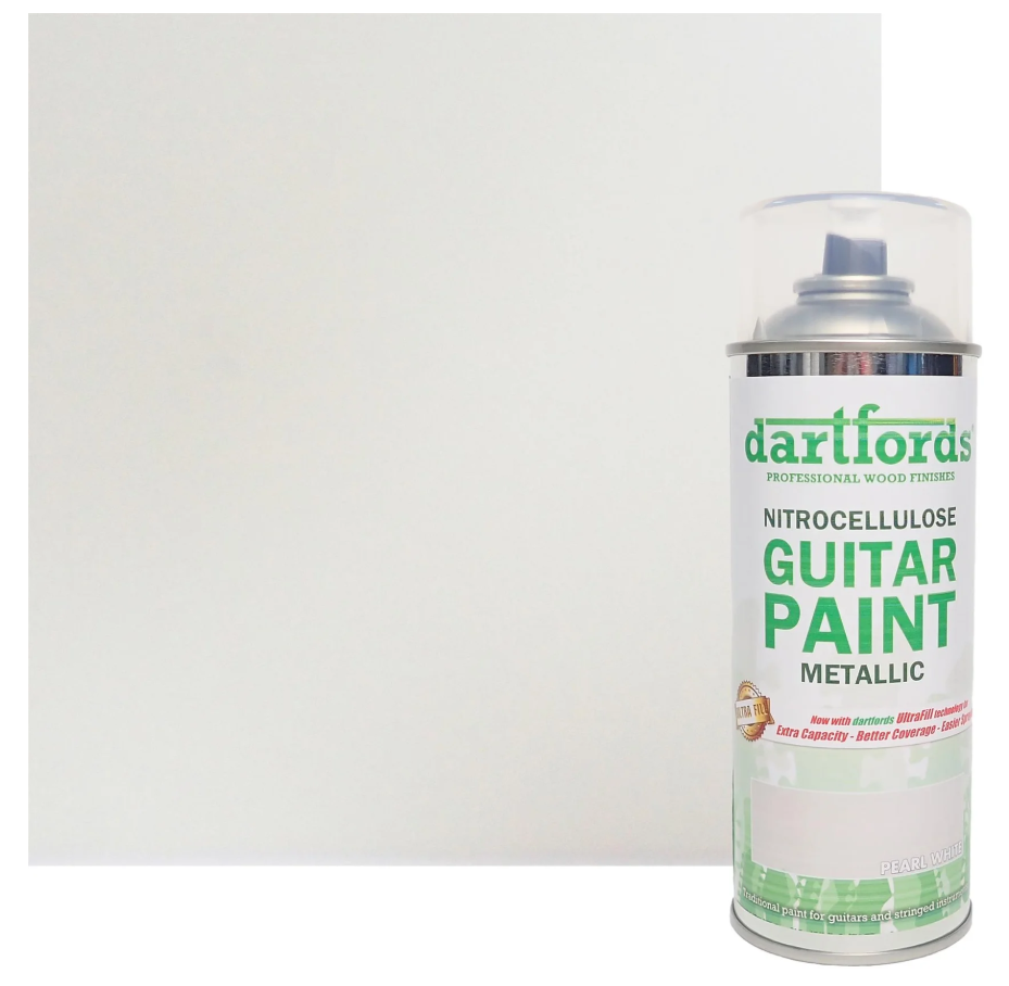 Nitrocelluloselack Pearl White Metallic - 400ml Aerosol