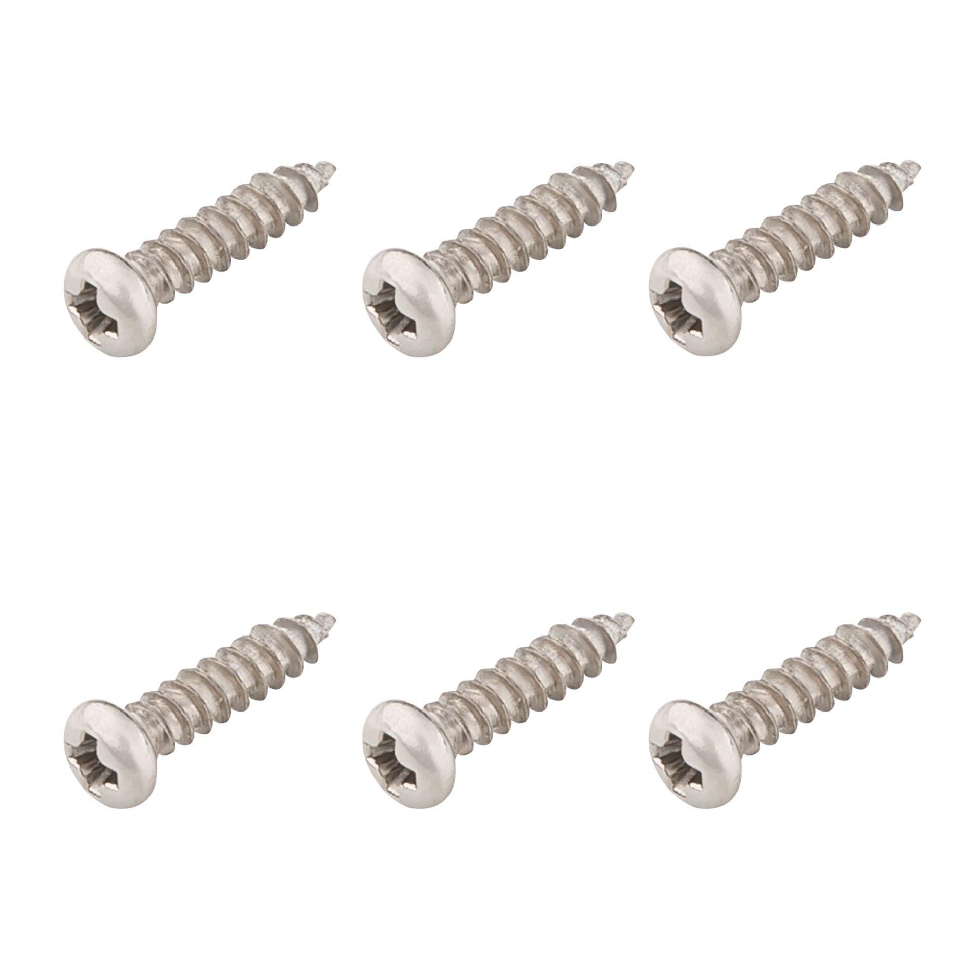 Wood Screw for Machine Heads 2.2 mm x 9.5 mm, 6 pcs., - Satin Chrome