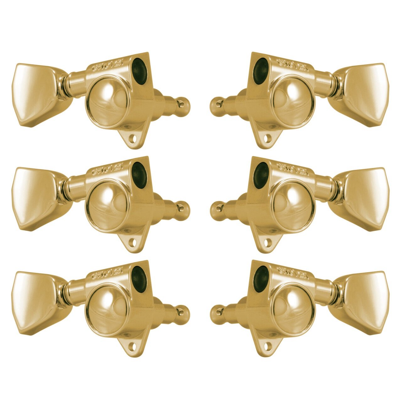 102GK Original Rotomatics with Crown Button - Guitar Machine Heads, 3 + 3 - Gold